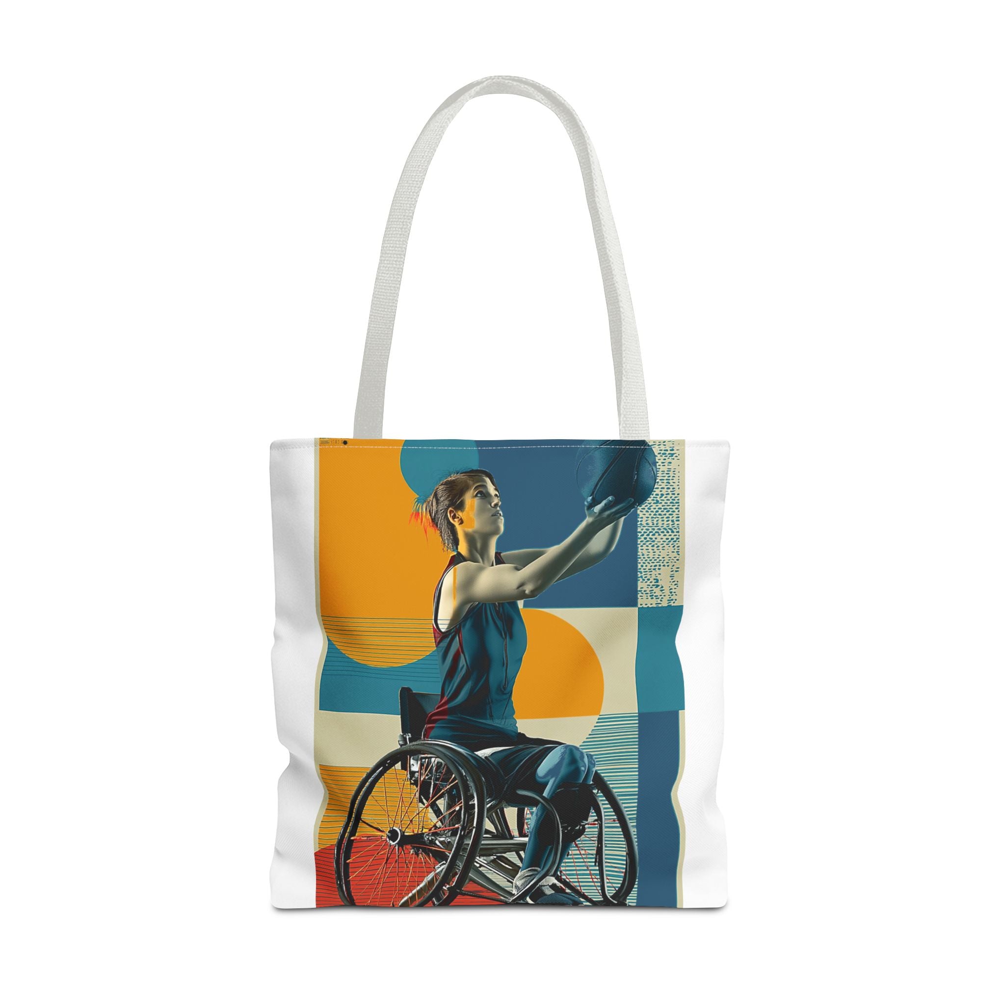 Inspirational Wheelchair Basket  Sports Tote Bag | Motivational Gym Bag, Everyday Use, Eco-Friendly Gift, Unique Sporty Design