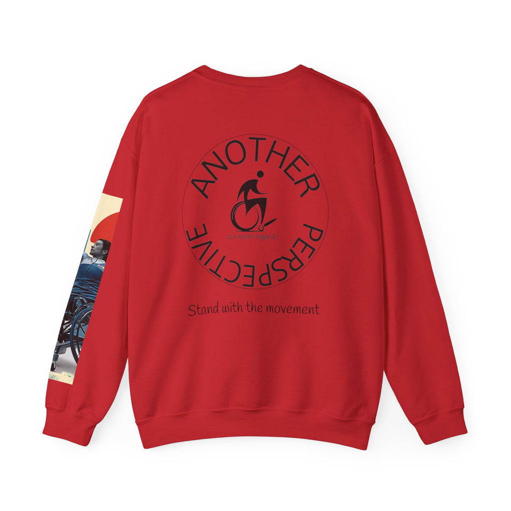 Inclusive WheelChair Basket Sports Themed Sweatshirt for Empowerment, Unisex Heavy Blend Crewneck, Inspirational Gift for Activists