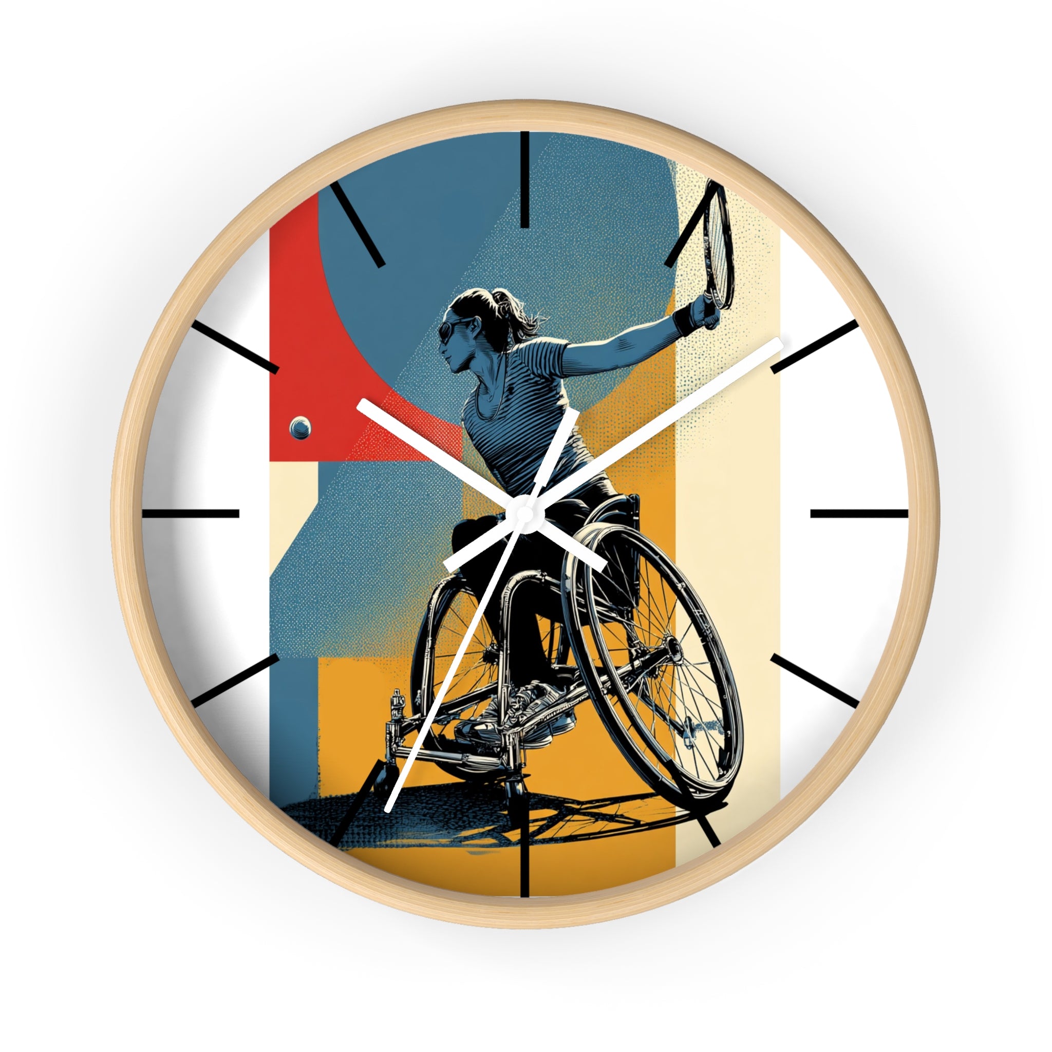 Motivational Sports Tennis Wall Clock, Inspirational Decor for Athletes, Fitness Gift, Perfect for Home Gym, Competition, or Office