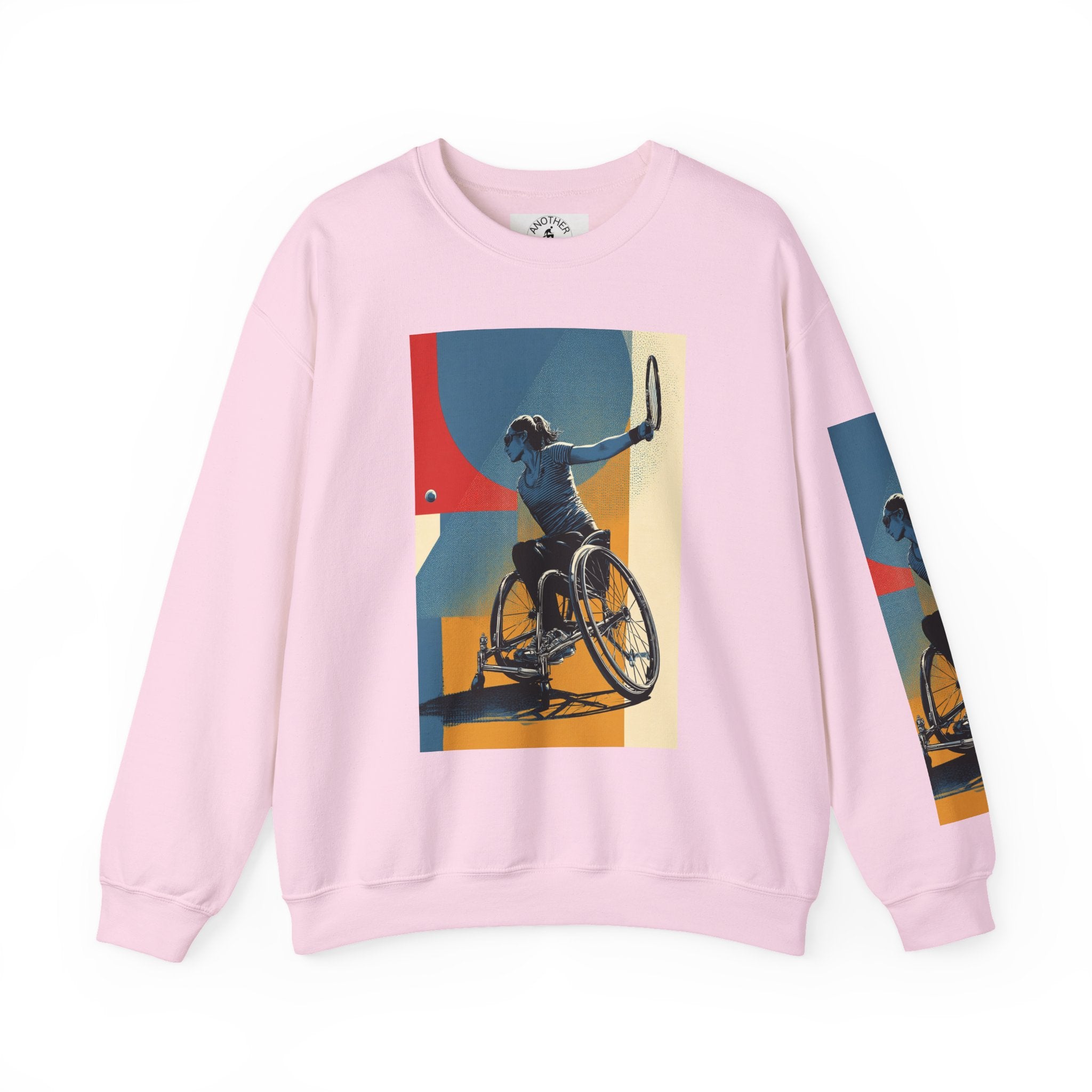 Inclusive WheelChair Course Sports Themed Sweatshirt for Empowerment, Unisex Heavy Blend Crewneck, Inspirational Gift for Activists