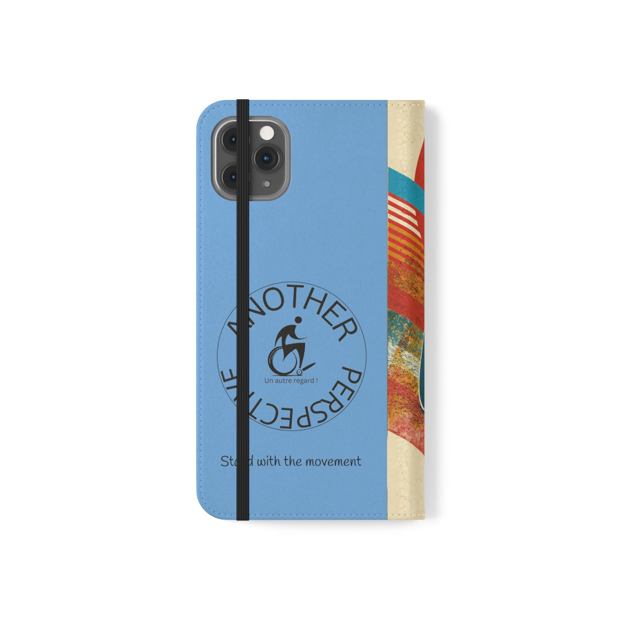 Mobility Advocate Flip Case for Phone Wheelchair, Supportive Gift for Activists, Stylish Wallet Phone Case, Perfect for Everyday Use