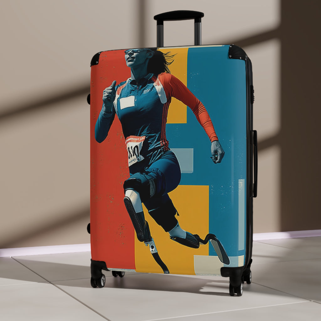 Wheelchair Course Athlete Suitcase - Travel Gear for Adaptive Sports, Unique Luggage, Inspirational Gift, Mobility Travel, Adventure Bag