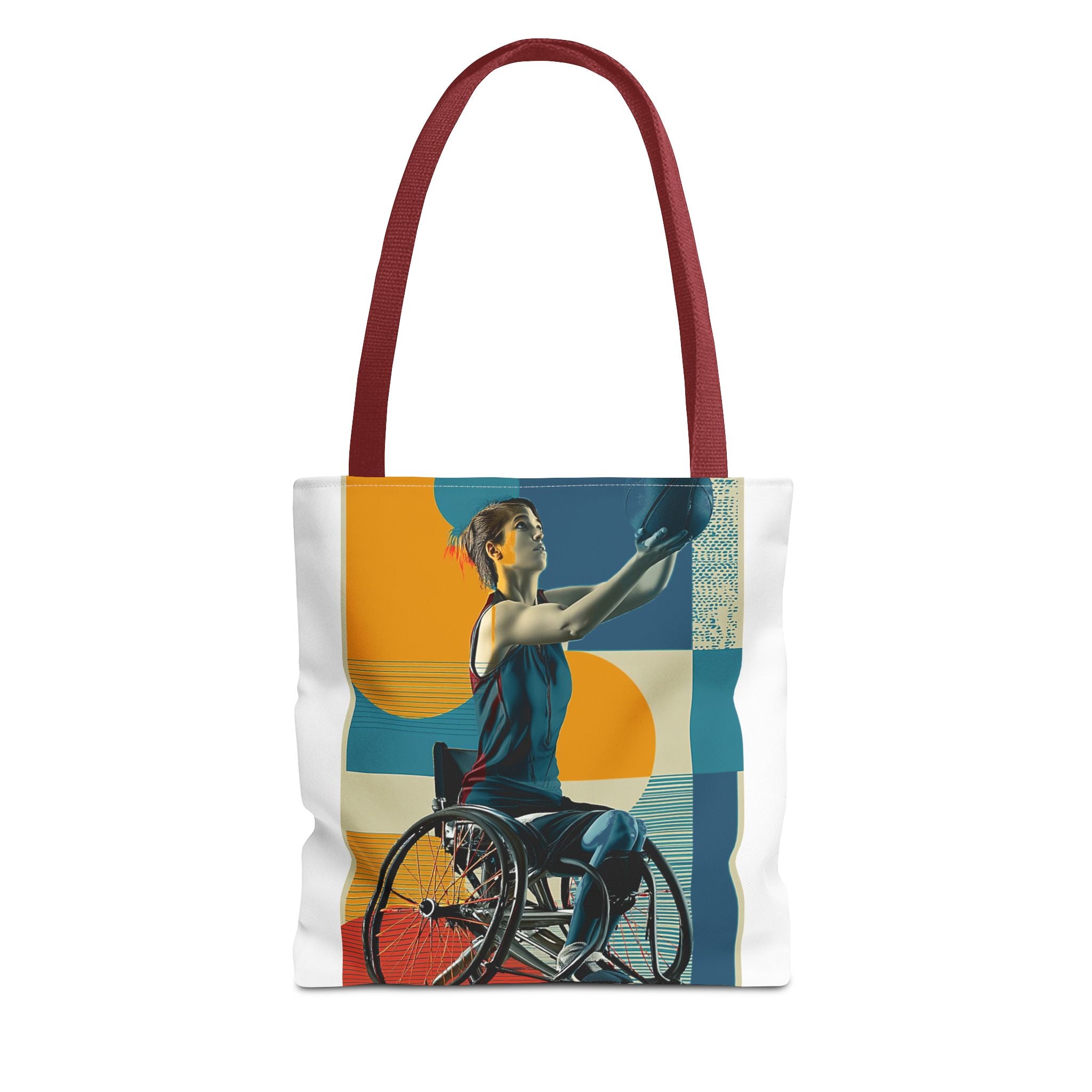 Inspirational Wheelchair Basket  Sports Tote Bag | Motivational Gym Bag, Everyday Use, Eco-Friendly Gift, Unique Sporty Design