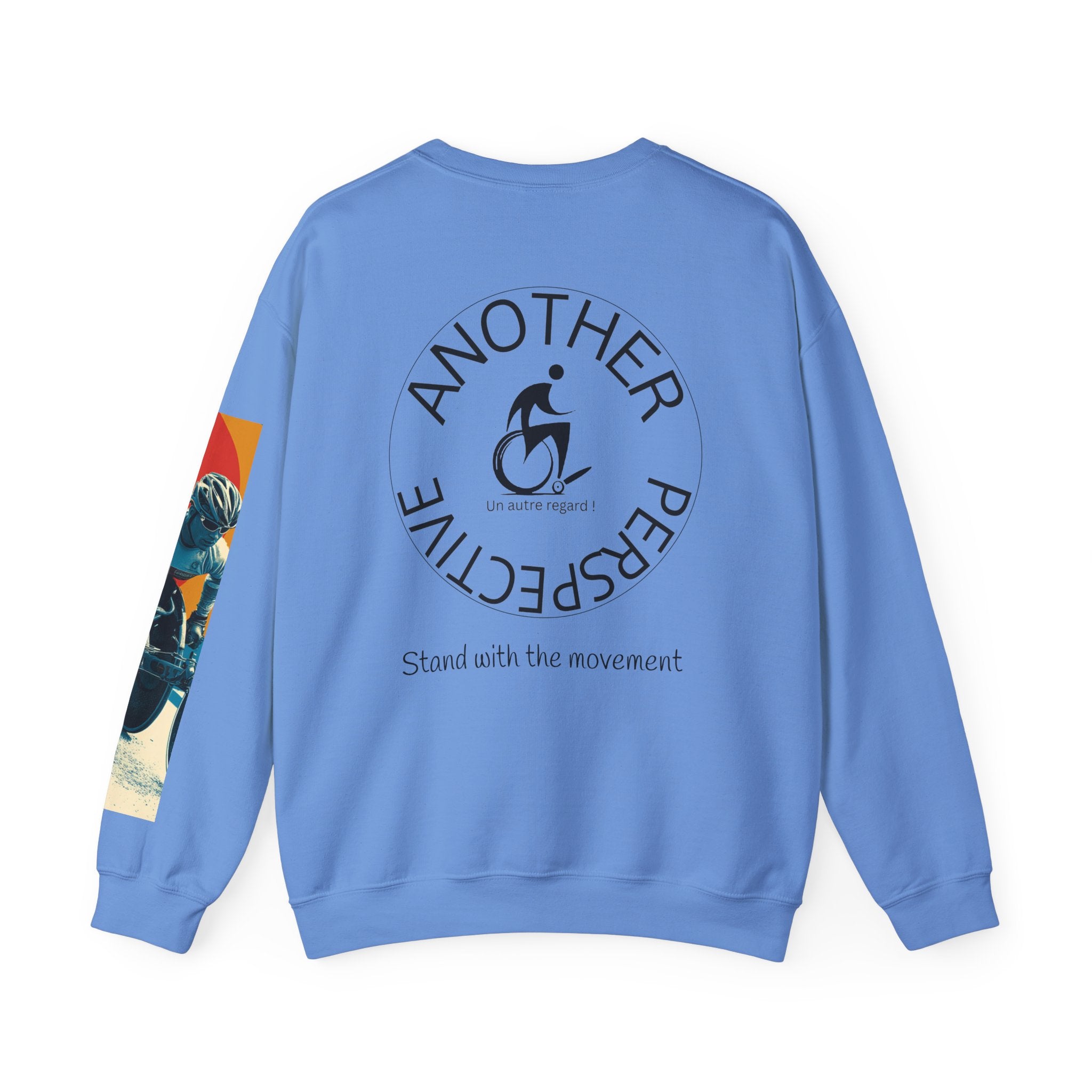 Inclusive WheelChair Course Sports Themed Sweatshirt for Empowerment, Unisex Heavy Blend Crewneck, Inspirational Gift for Activists