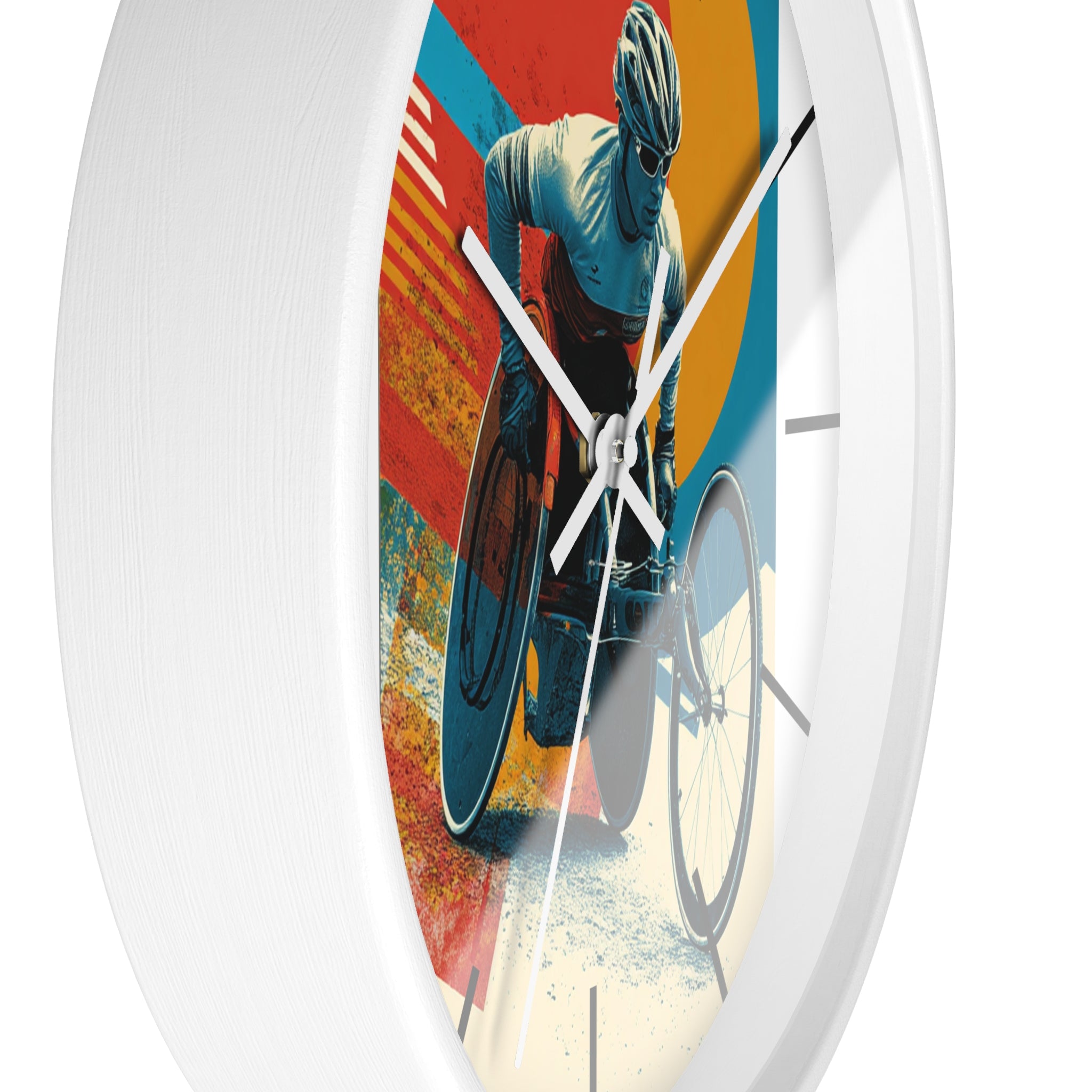 Motivational Wheelchair Sports Wall Clock, Inspirational Decor for Athletes, Fitness Gift, Perfect for Home Gym, Competition, or Office