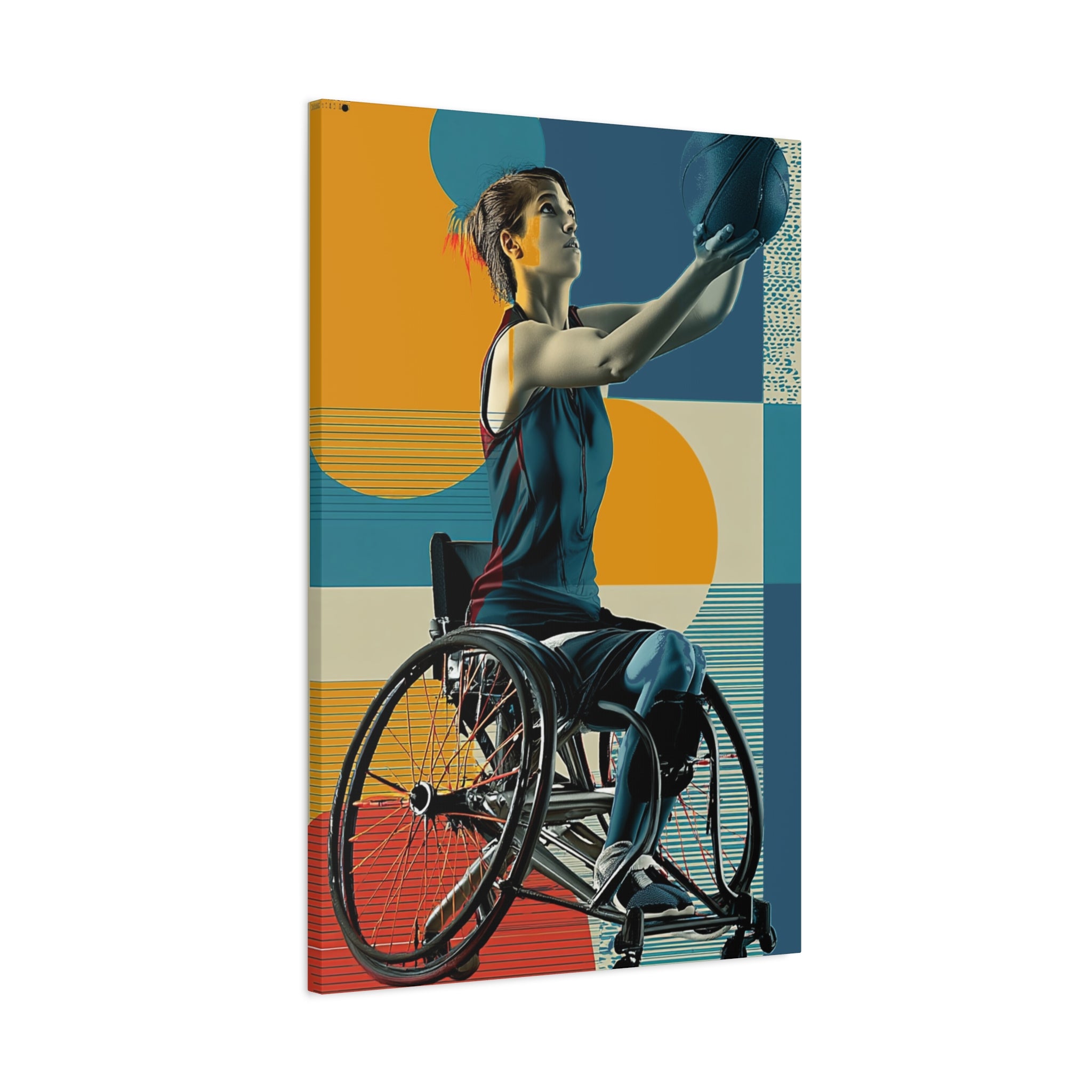 Empowering Wheelchair Basket Canvas Art, Inspirational Wall Decor, Motivational Home Decor, Unique Gift for Sports Enthusiasts, [...]
