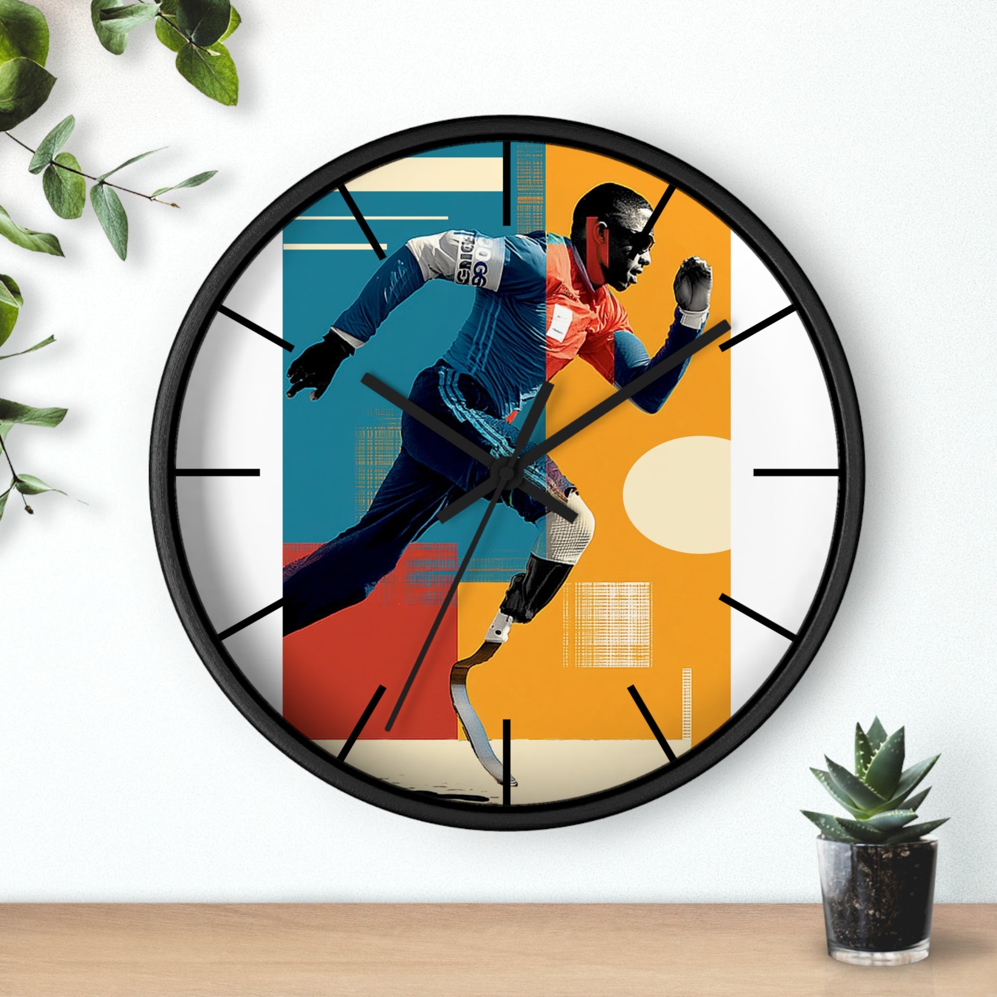 Motivational Sports Course Wall Clock, Inspirational Decor for Athletes, Fitness Gift, Perfect for Home Gym, Competition, or Office