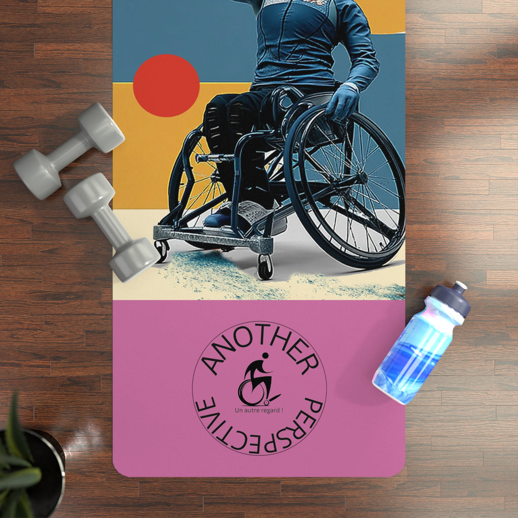 Rubber Yoga Mat with Inspirational Design - Ideal for Fitness Lovers, Home Workouts, Yoga Classes, Mindfulness, Gift for Yogis