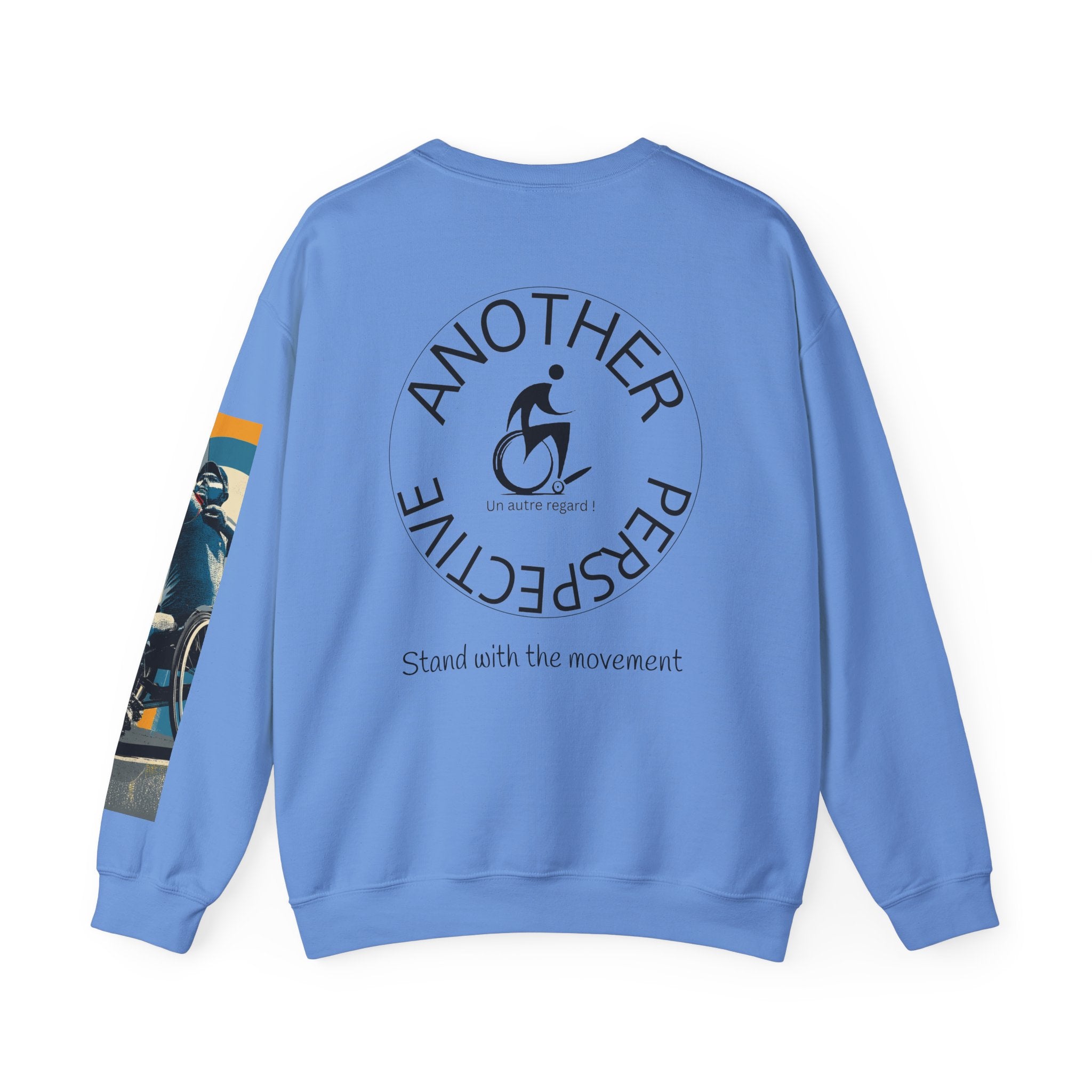 Inclusive WheelChair Archery Sports Themed Sweatshirt for Empowerment, Unisex Heavy Blend Crewneck, Inspirational Gift for Activists