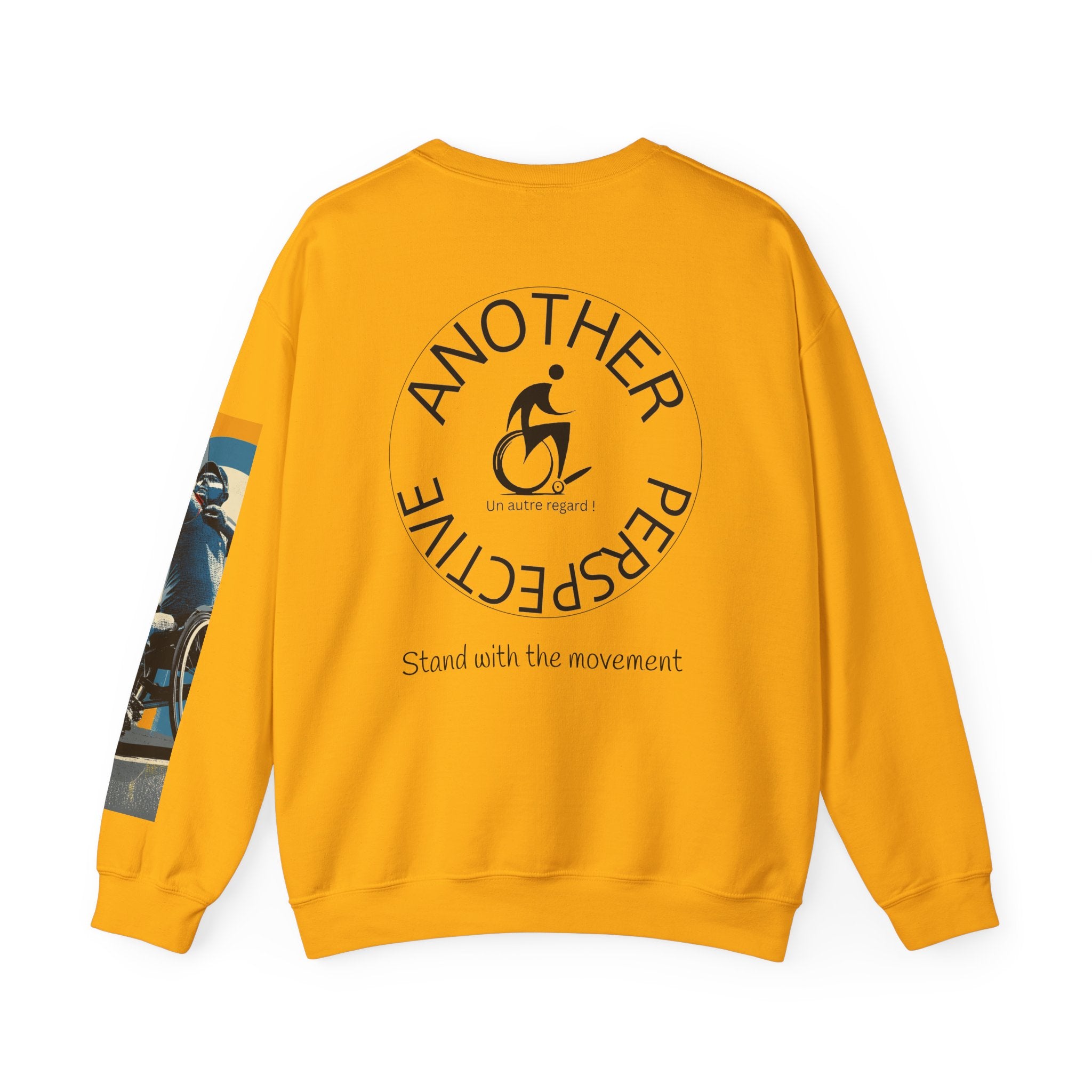 Inclusive WheelChair Archery Sports Themed Sweatshirt for Empowerment, Unisex Heavy Blend Crewneck, Inspirational Gift for Activists