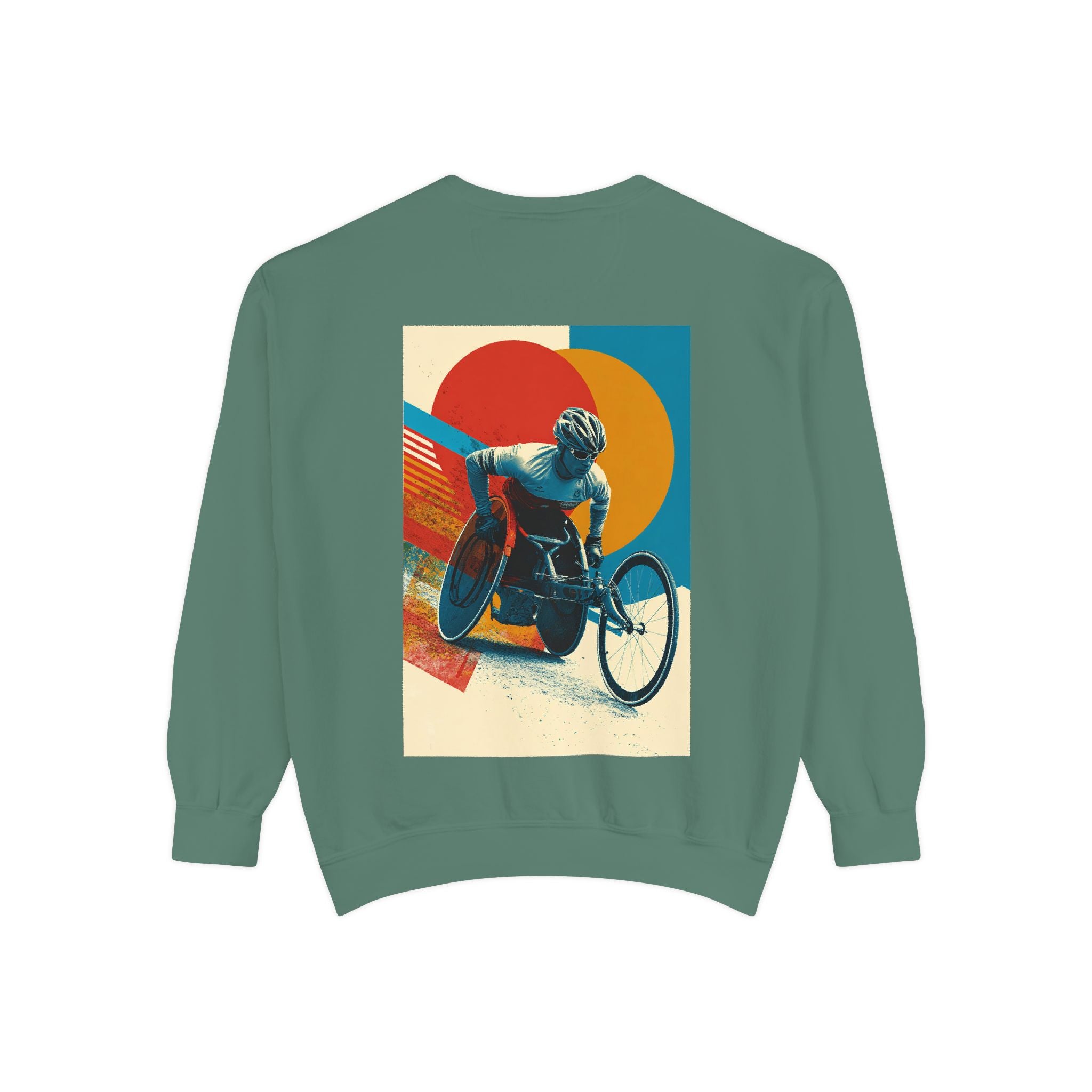 Inspirational Unisex Sweatshirt - Motivational Sports Wheelchair course Design | Perfect for Coaches, Athletes, Gifts, Casual Wear, and Events