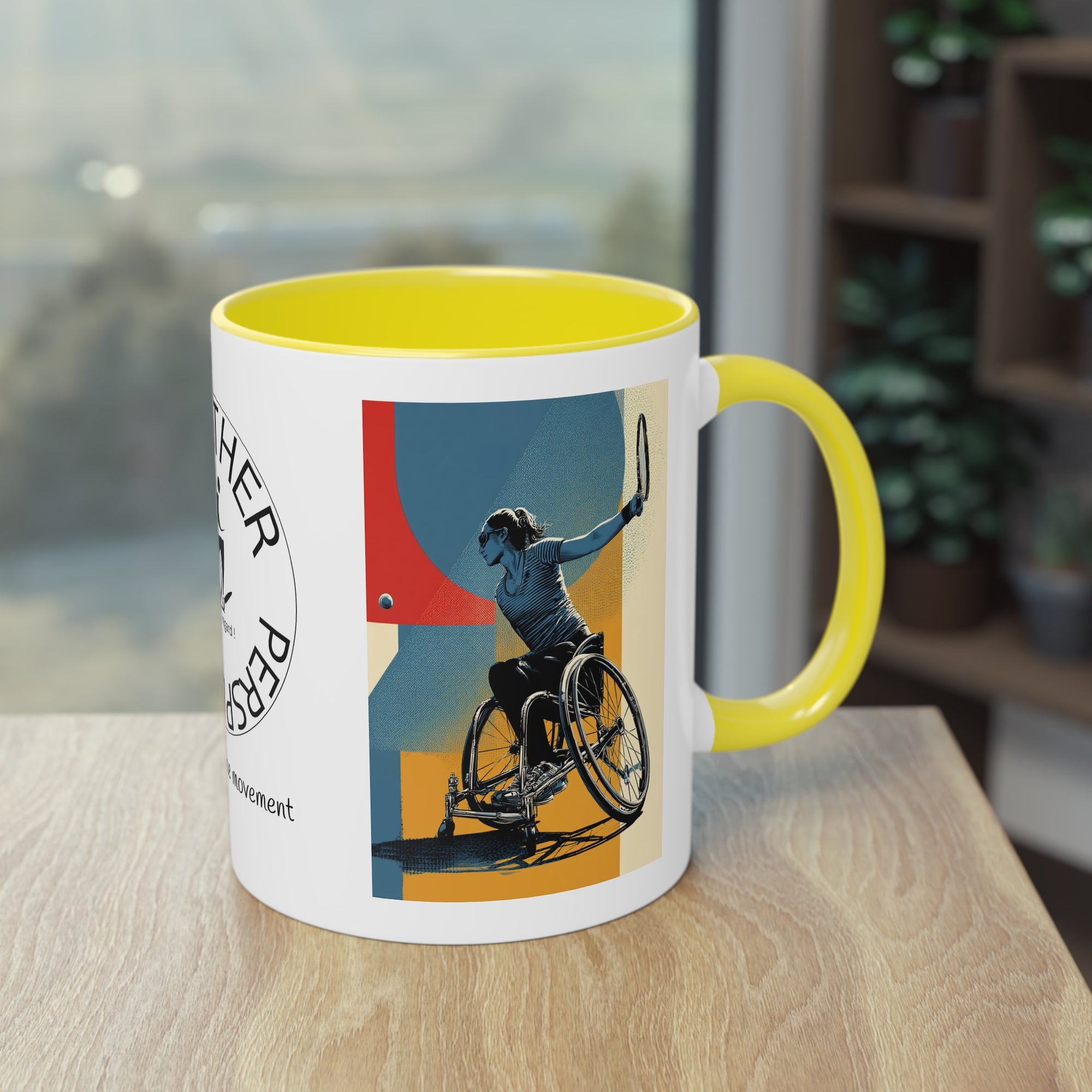Dynamic Two-Tone Coffee Mug Tennis, Race-inspired Drinkware, Ideal Gift for Athletes, Motivational Morning Caffeine Boost, Sports Lover Cup