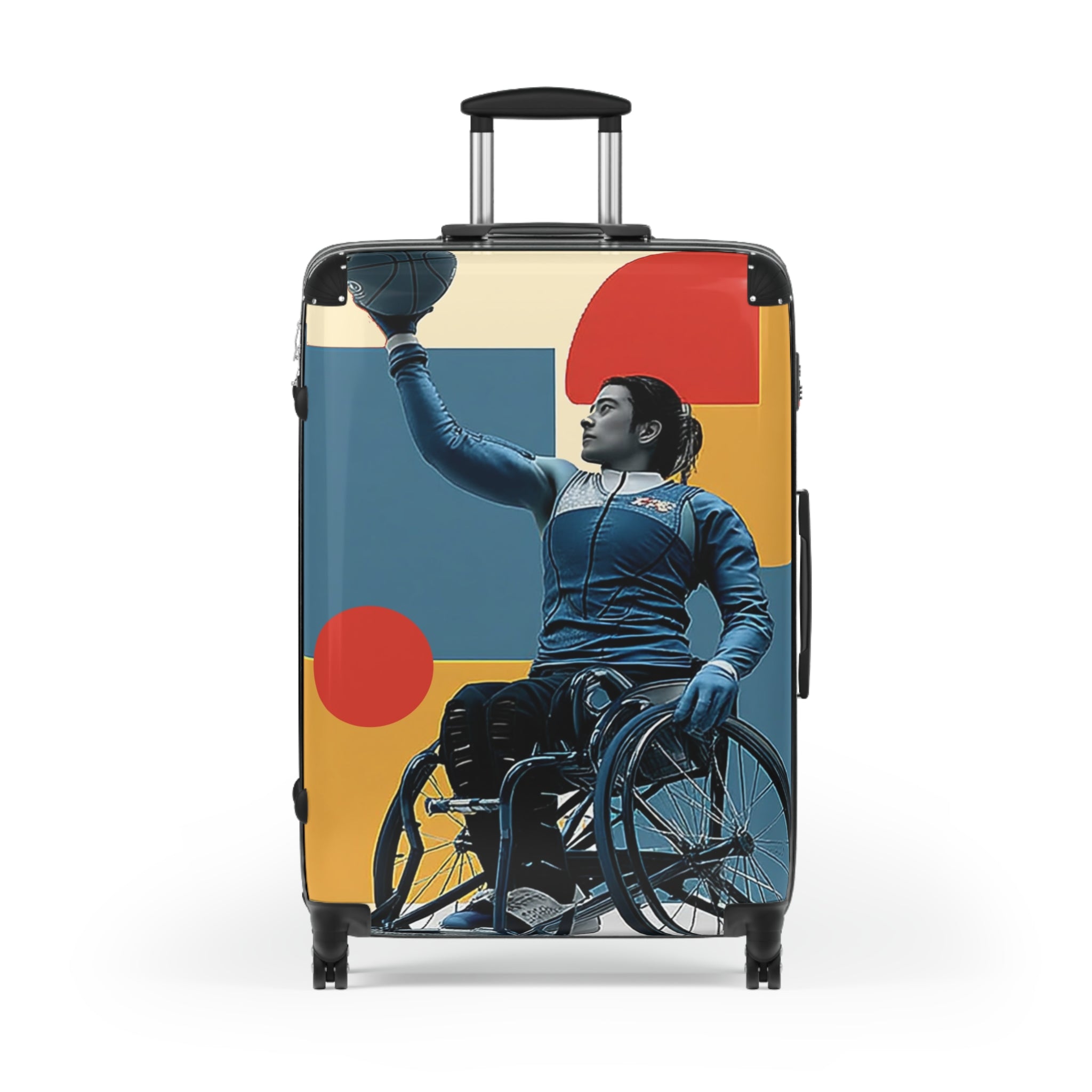 Wheelchair Basket Athlete Suitcase - Travel Gear for Adaptive Sports, Unique Luggage, Inspirational Gift, Mobility Travel, Adventure Bag