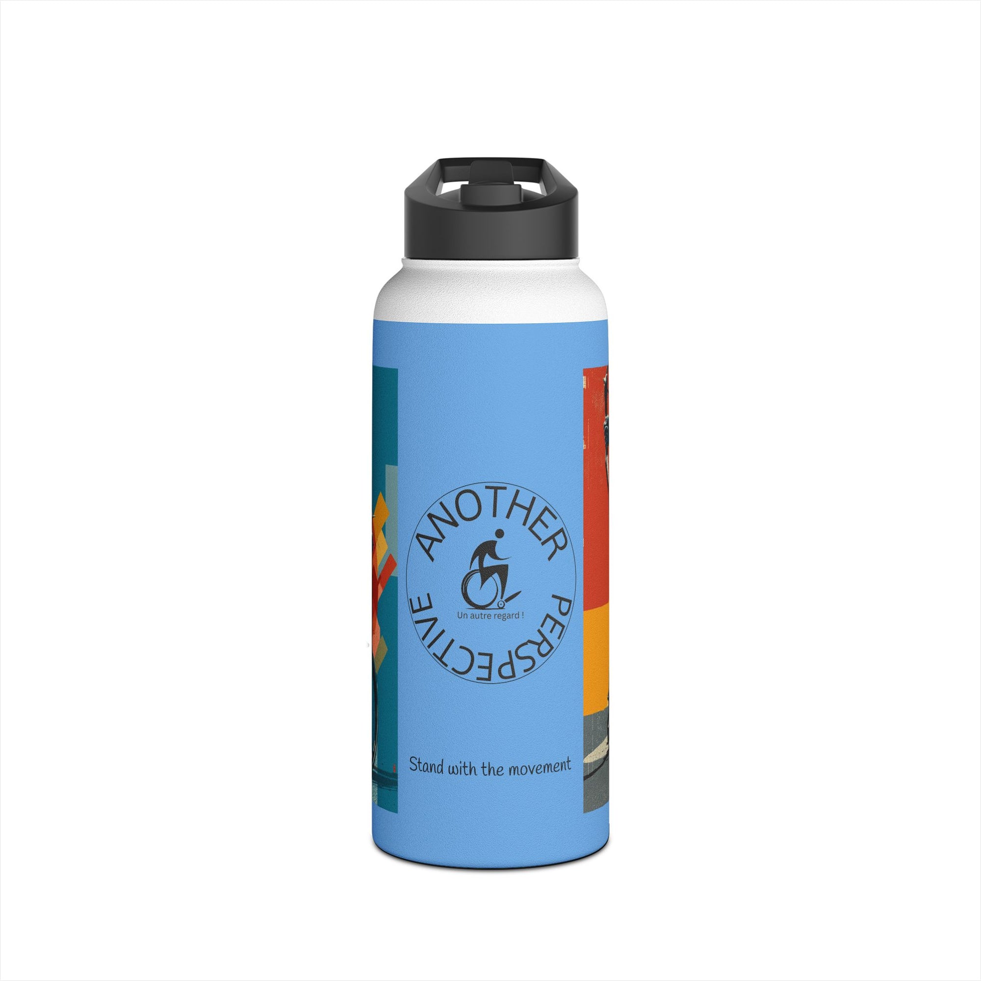 Colorful Stainless Steel Water Bottle – Para-sport Archery Design, Eco-Friendly Hydration, Gift Idea for All Athletes, Travel Mug, Fitness Accessory