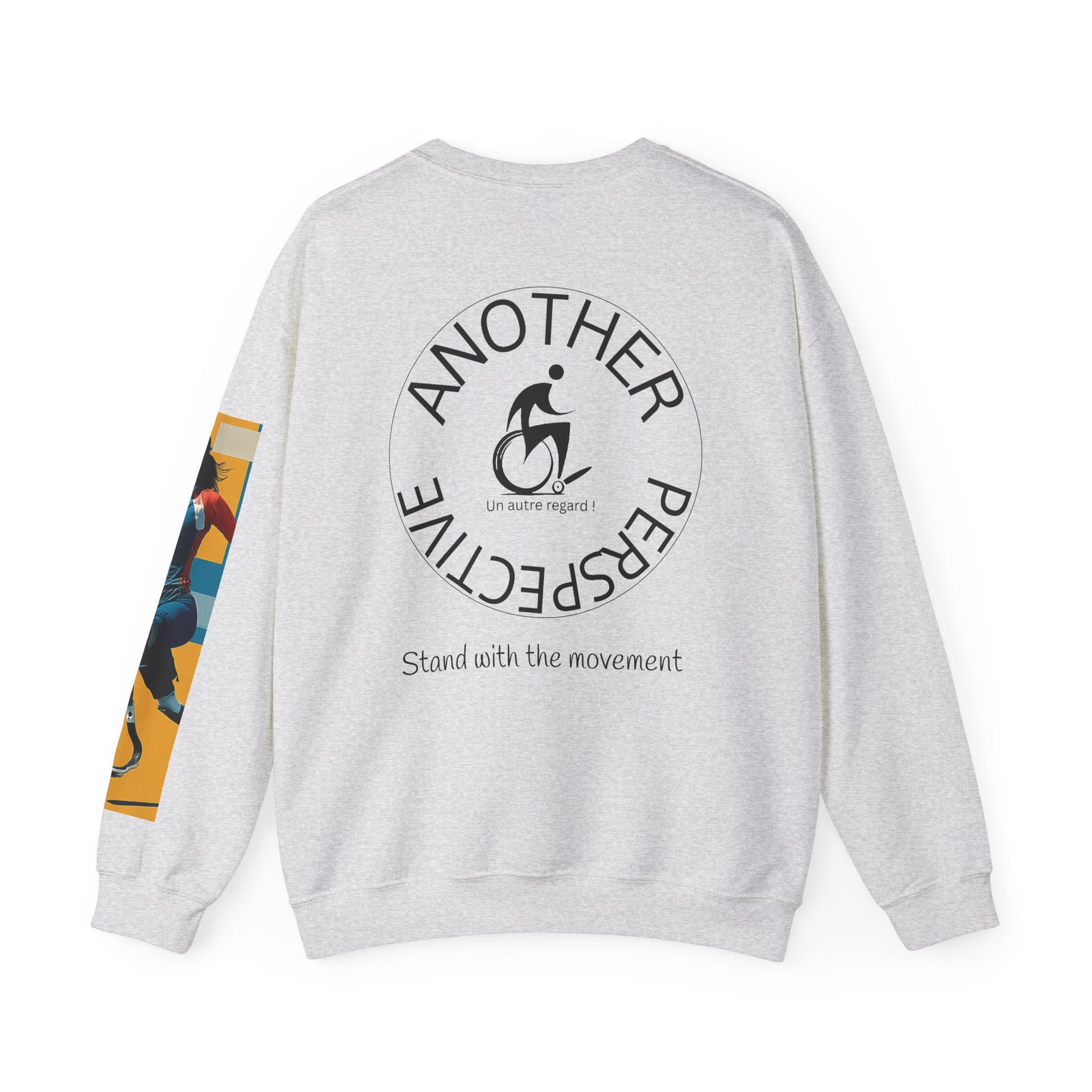 Inclusive WheelChair Course Sports Themed Sweatshirt for Empowerment, Unisex Heavy Blend Crewneck, Inspirational Gift for Activists