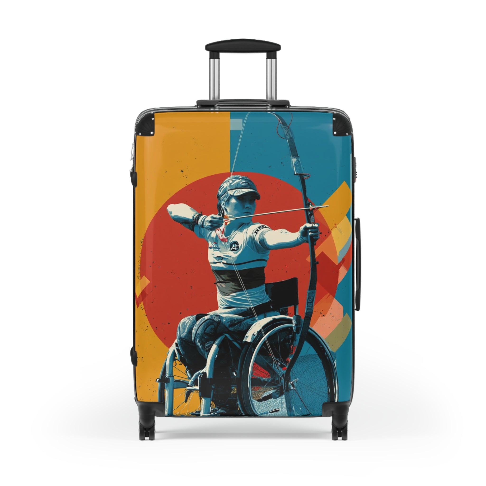 Wheelchair Archery Athlete Suitcase - Travel Gear for Adaptive Sports, Unique Luggage, Inspirational Gift, Mobility Travel, Adventure Bag
