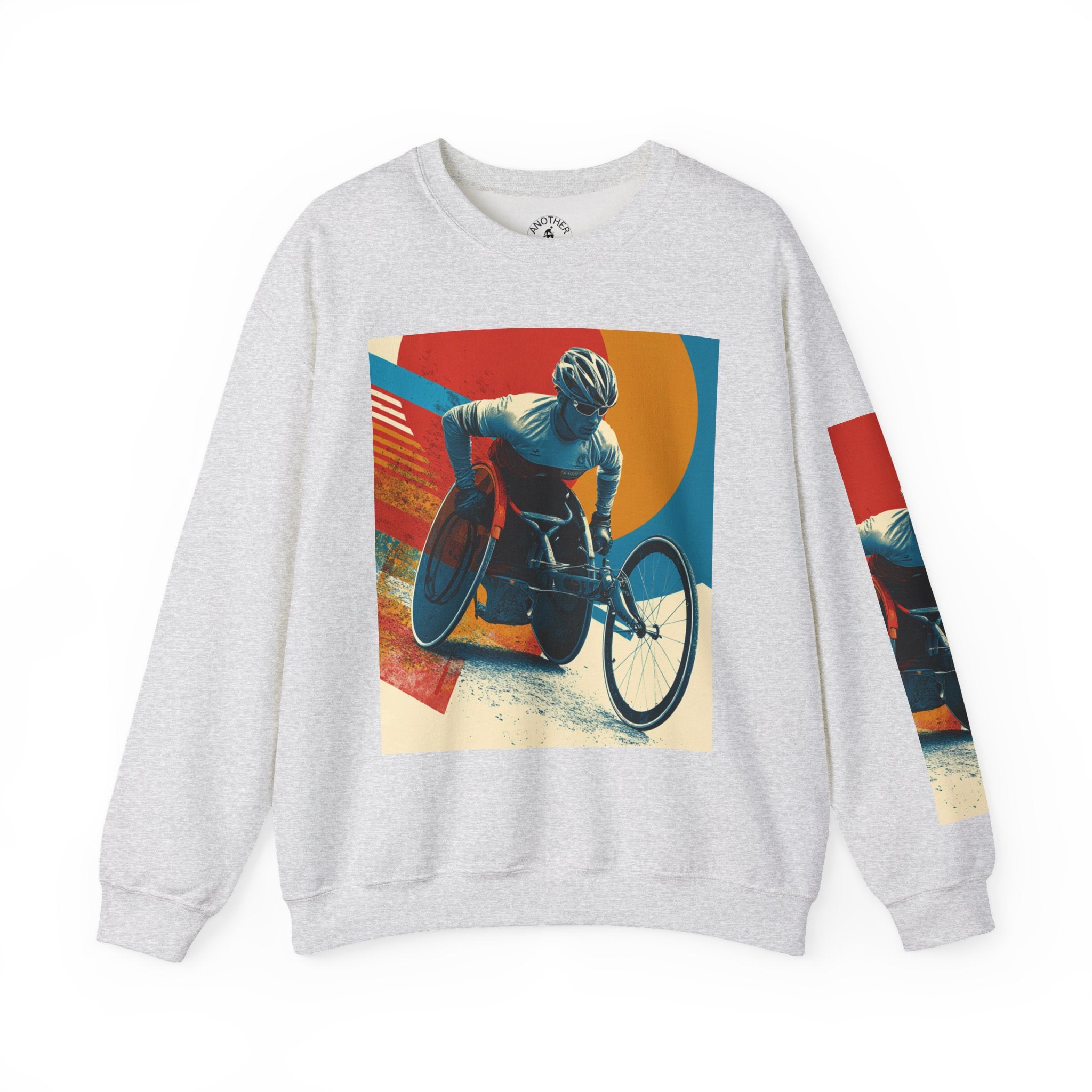 Inclusive WheelChair Course Sports Themed Sweatshirt for Empowerment, Unisex Heavy Blend Crewneck, Inspirational Gift for Activists