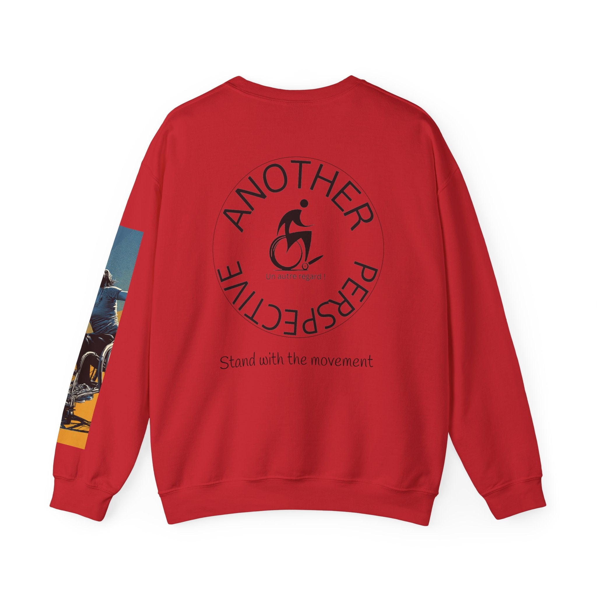 Inclusive WheelChair Course Sports Themed Sweatshirt for Empowerment, Unisex Heavy Blend Crewneck, Inspirational Gift for Activists
