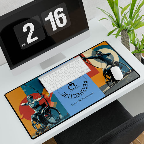 Adaptive Archery Wheelchair Athléte Sports Desk Mat - Another Perspective | Motivational Workspace Décor, Office Gift, Inspirational Desk Pad, Home Office Decor, [...]