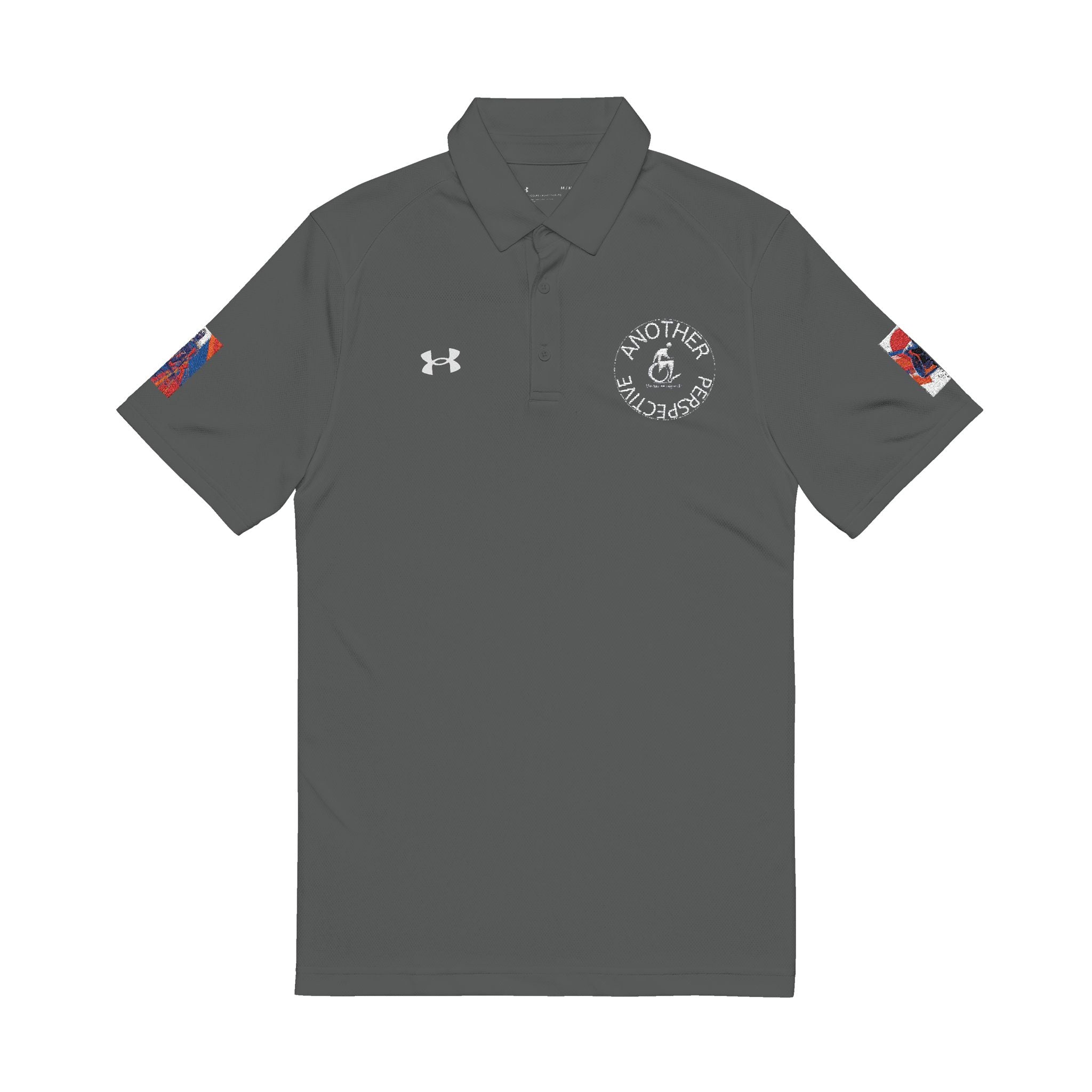 Men's Performance Polo Shirt wheelchair course , Stylish Athletic Wear, Casual Golf Shirt, Great for Summer Outings, Ideal Gift for Dads