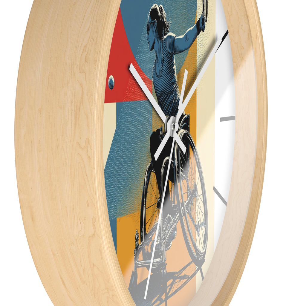 Motivational Sports Tennis Wall Clock, Inspirational Decor for Athletes, Fitness Gift, Perfect for Home Gym, Competition, or Office