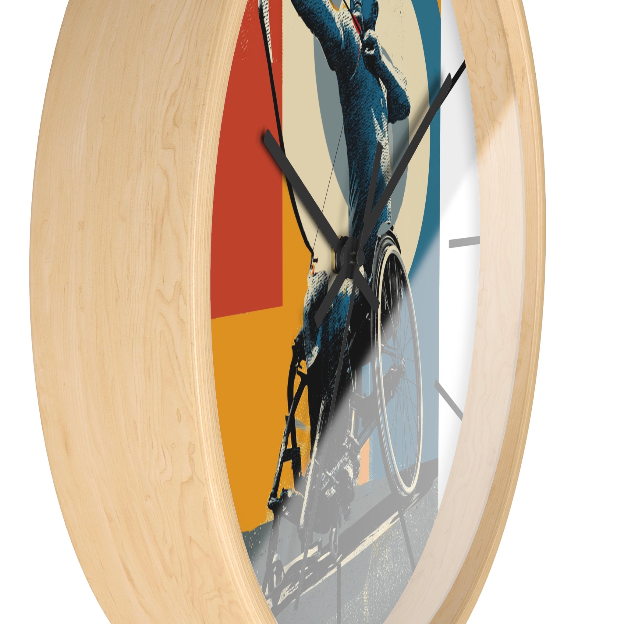Motivational Sports Archery Wall Clock, Inspirational Decor for Athletes, Fitness Gift, Perfect for Home Gym, Competition, or Office