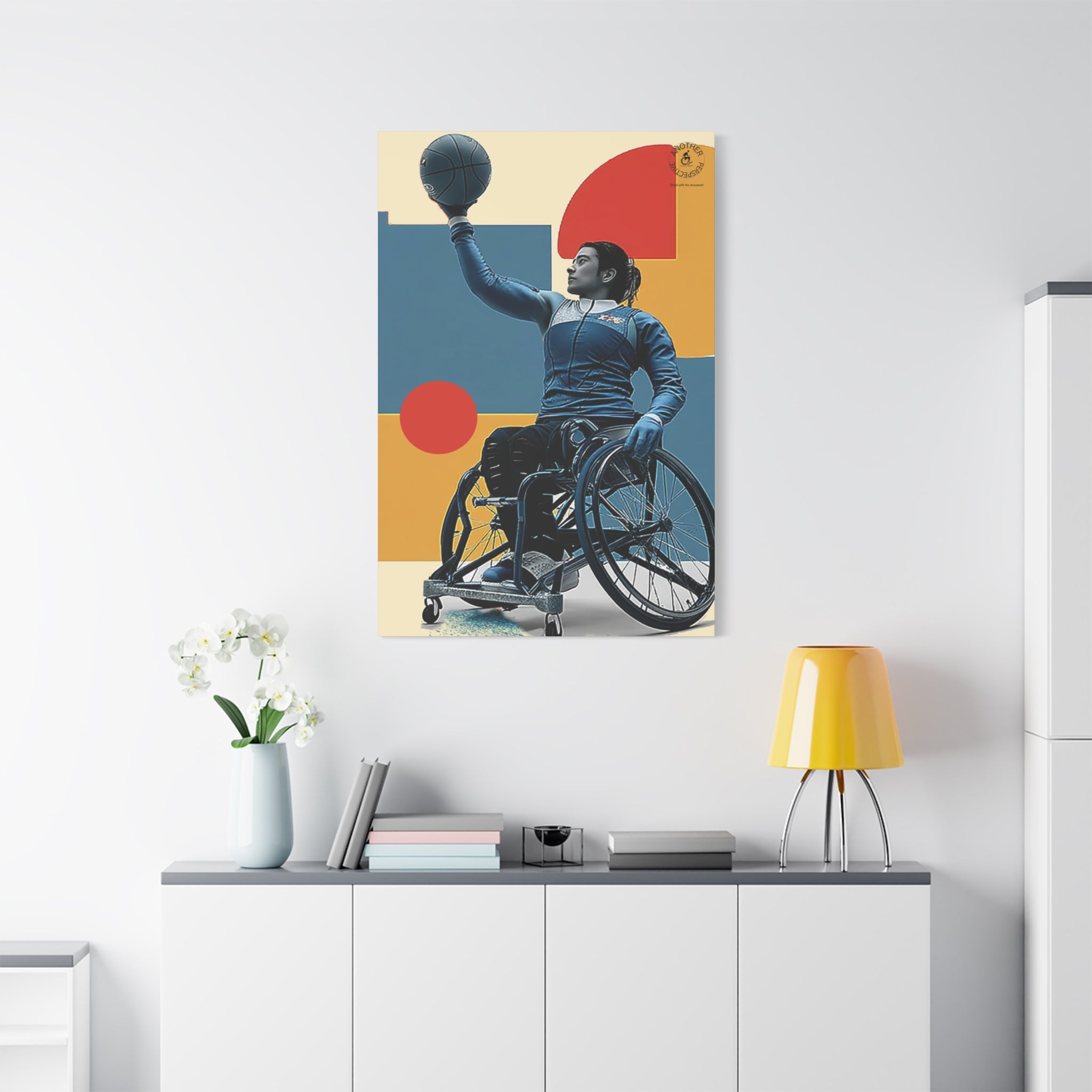 Empowering Wheelchair Basket Canvas Art, Inspirational Wall Decor, Motivational Home Decor, Unique Gift for Sports Enthusiasts, [...]