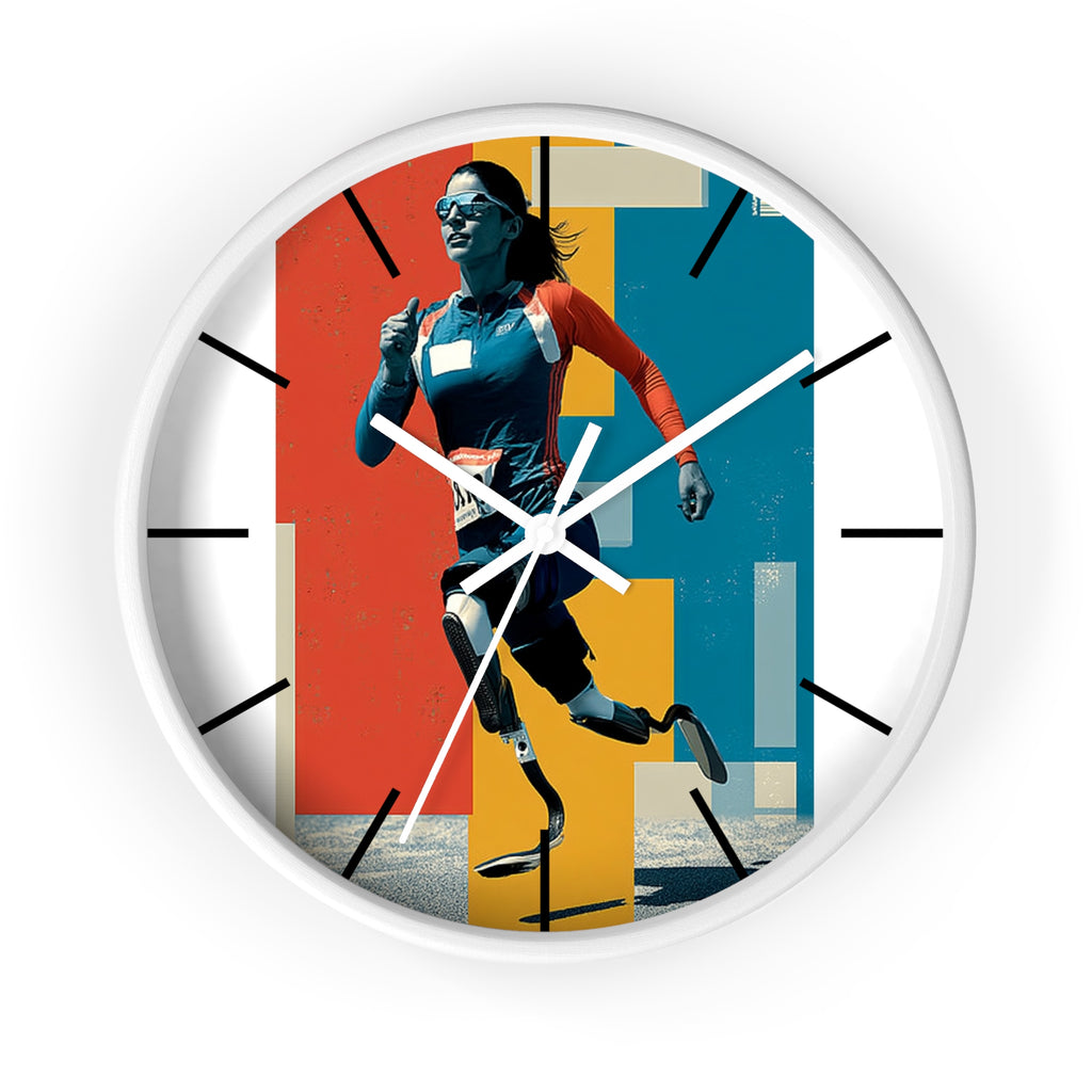 Motivational Sports Course Wall Clock, Inspirational Decor for Athletes, Fitness Gift, Perfect for Home Gym, Competition, or Office