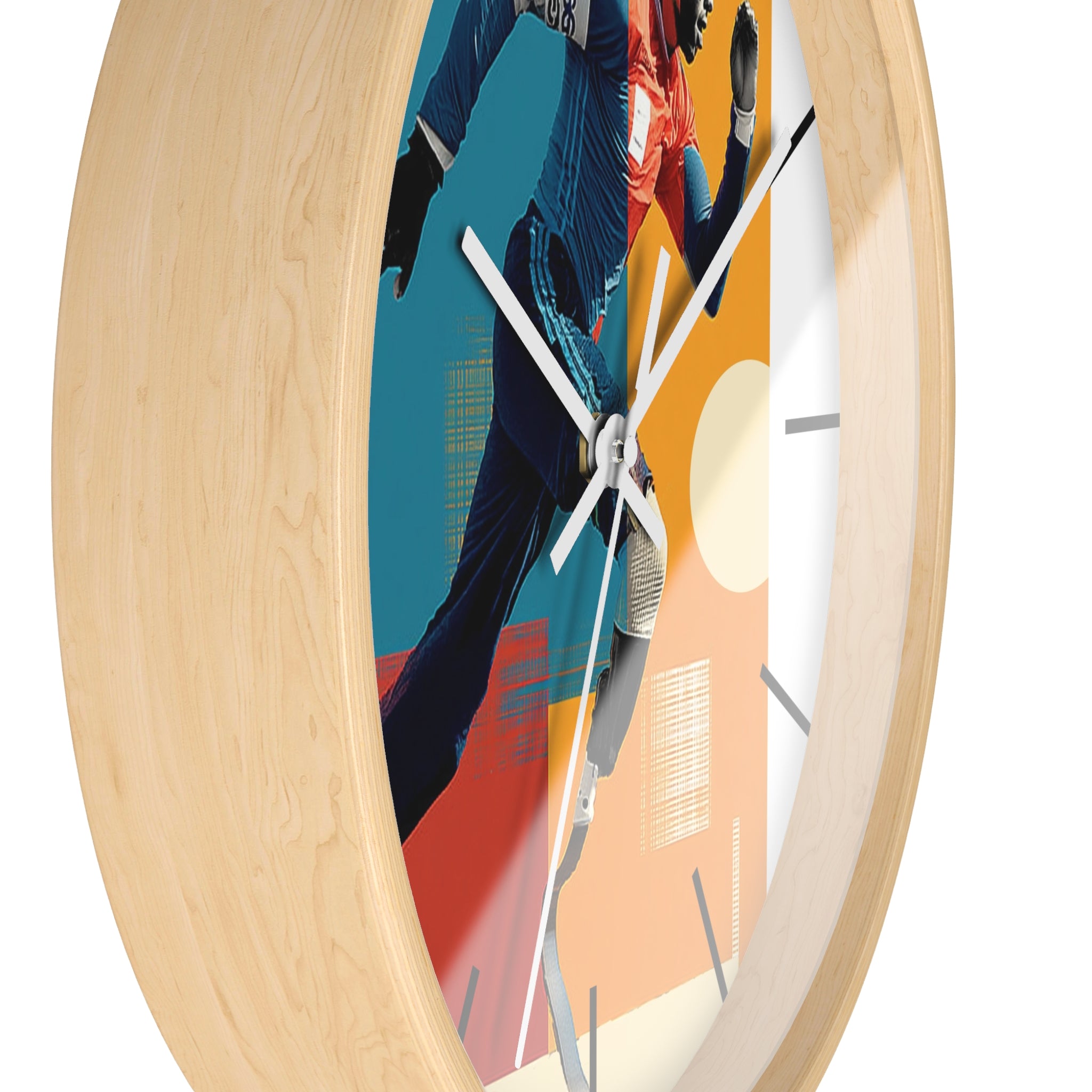 Motivational Sports Course Wall Clock, Inspirational Decor for Athletes, Fitness Gift, Perfect for Home Gym, Competition, or Office