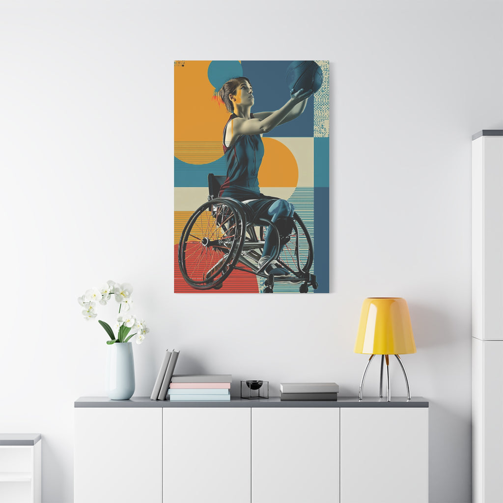Empowering Wheelchair Basket Canvas Art, Inspirational Wall Decor, Motivational Home Decor, Unique Gift for Sports Enthusiasts, [...]