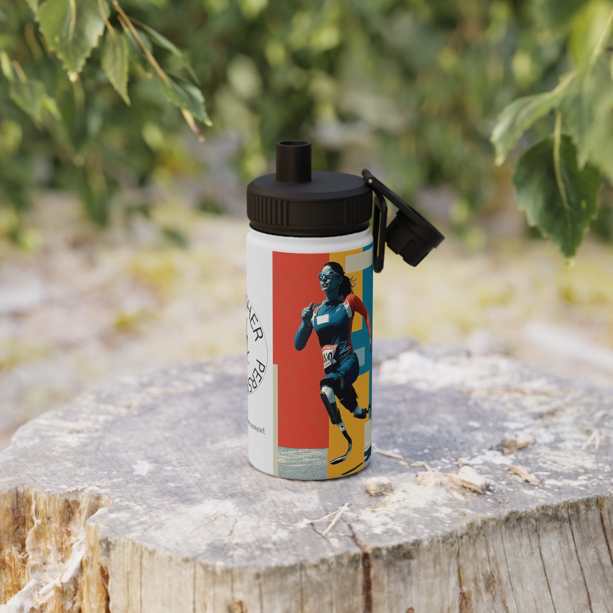 Vibrant Water Bottle Course, Stainless Steel Sports Bottle, Eco-Friendly Hydration, Outdoor Adventure Gear, Unique Gift for Cyclists
