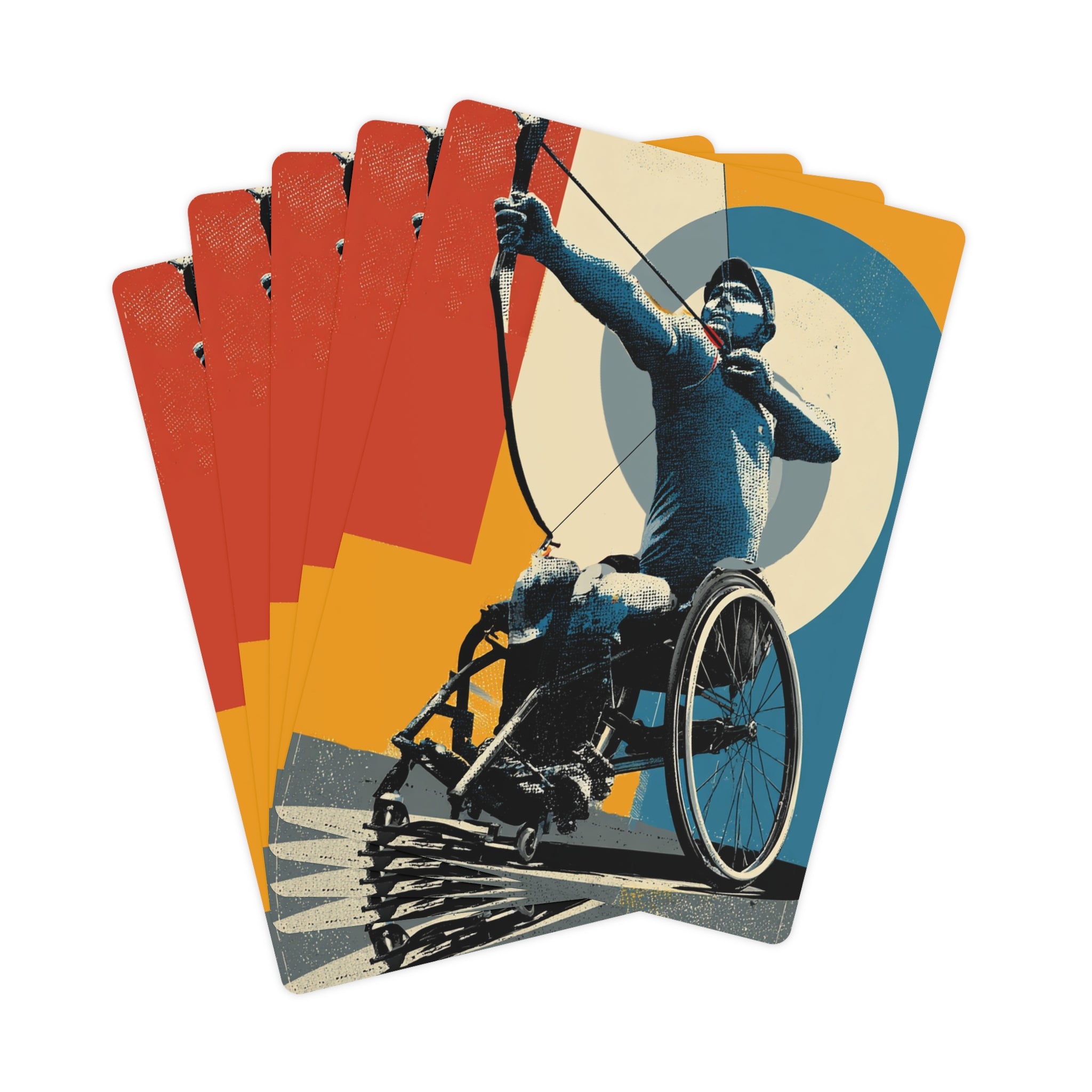 Poker Card Set Archery, Playing Cards for Game Night, Unique Gift for Poker Lovers, Fun Family Activity, Card Game Accessories, Casino Theme Decor