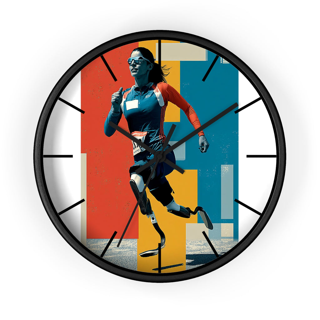 Motivational Sports Course Wall Clock, Inspirational Decor for Athletes, Fitness Gift, Perfect for Home Gym, Competition, or Office