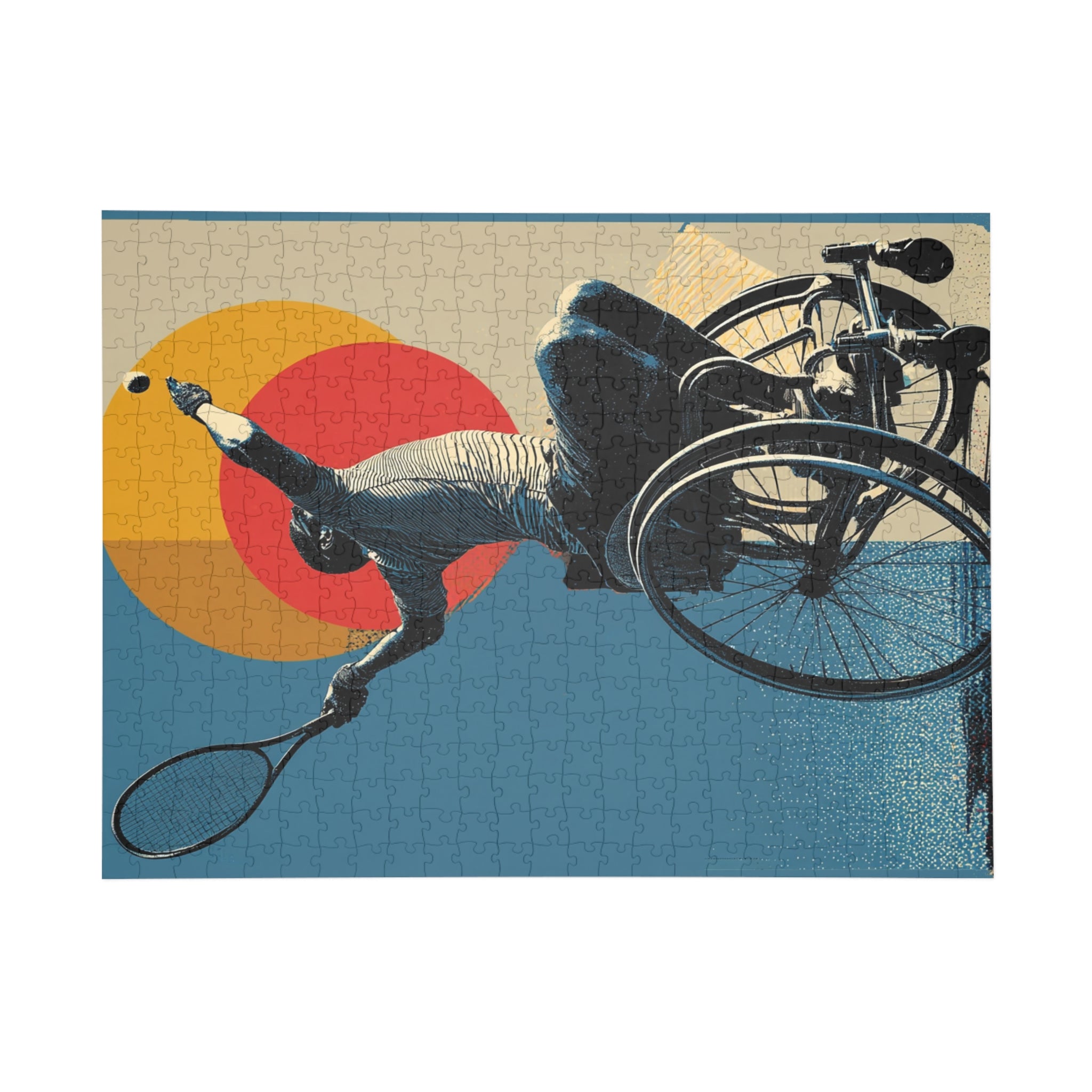 Interactive Tennis Enthusiast Puzzle,  500-1000-Piece Jigsaw, Perfect for Gifts, Family Time, Home Decor, Cycling Theme
