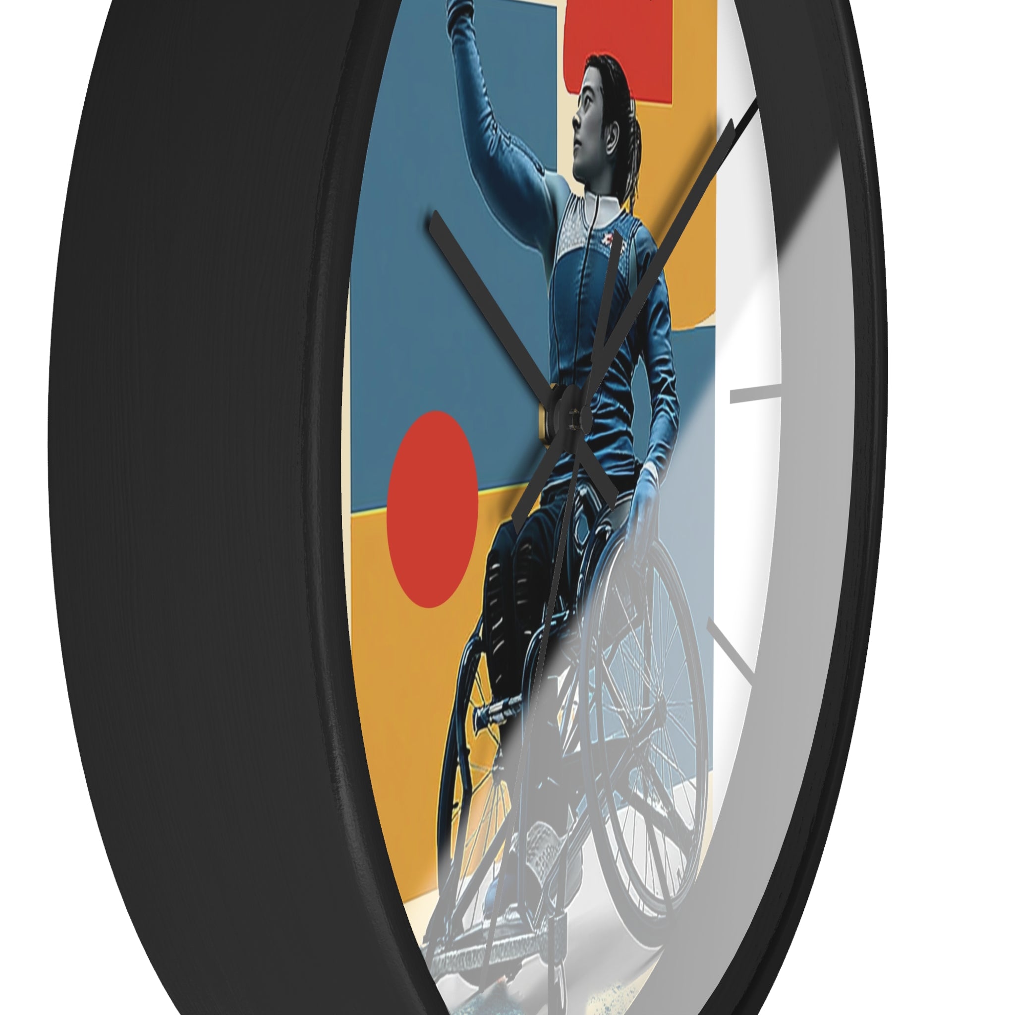 Motivational Sports Basket Wall Clock, Inspirational Decor for Athletes, Fitness Gift, Perfect for Home Gym, Competition, or Office