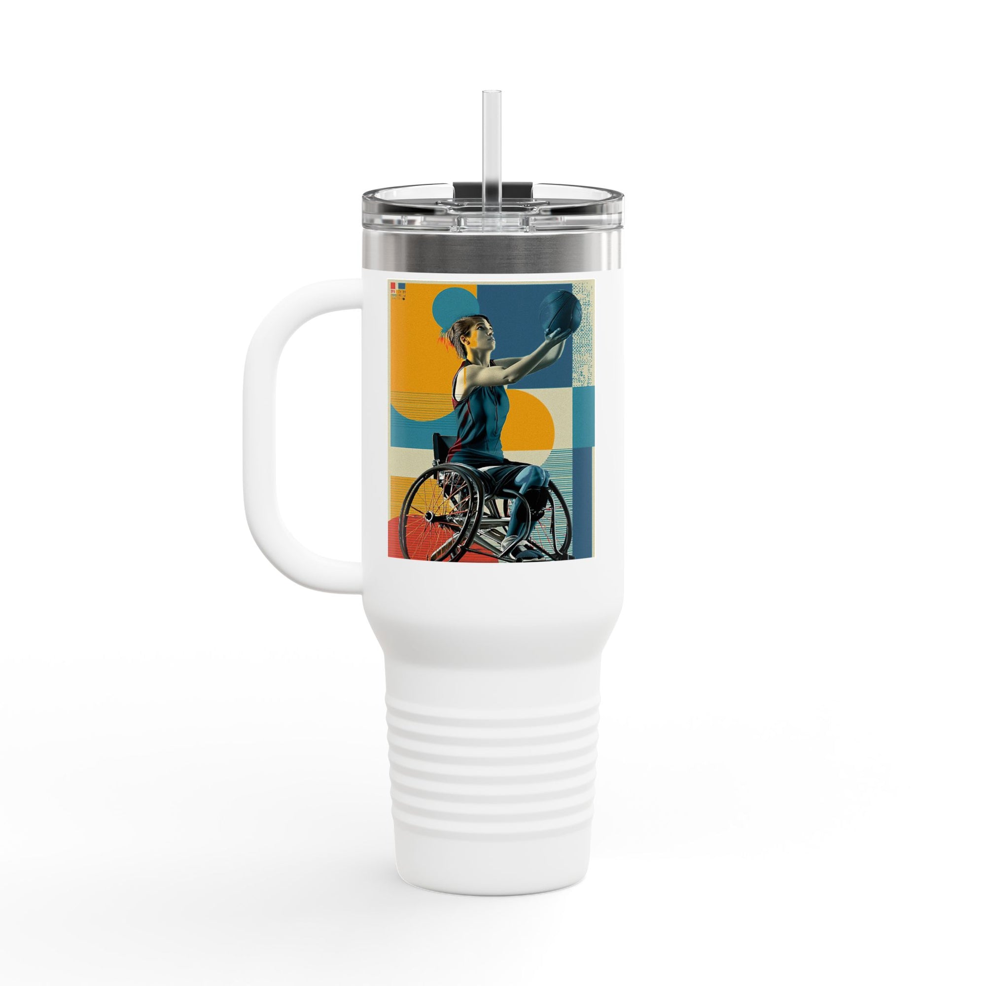 Vibrant Insulated Travel Mug, 40oz | Stylish Drinkware for Outdoor Adventures, Sports, Travel, Gifts