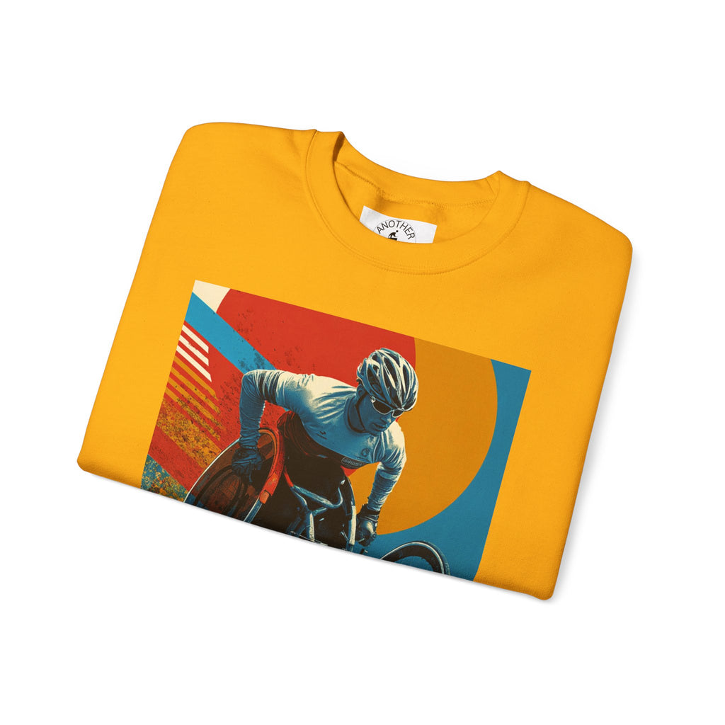 Inclusive WheelChair Course Sports Themed Sweatshirt for Empowerment, Unisex Heavy Blend Crewneck, Inspirational Gift for Activists