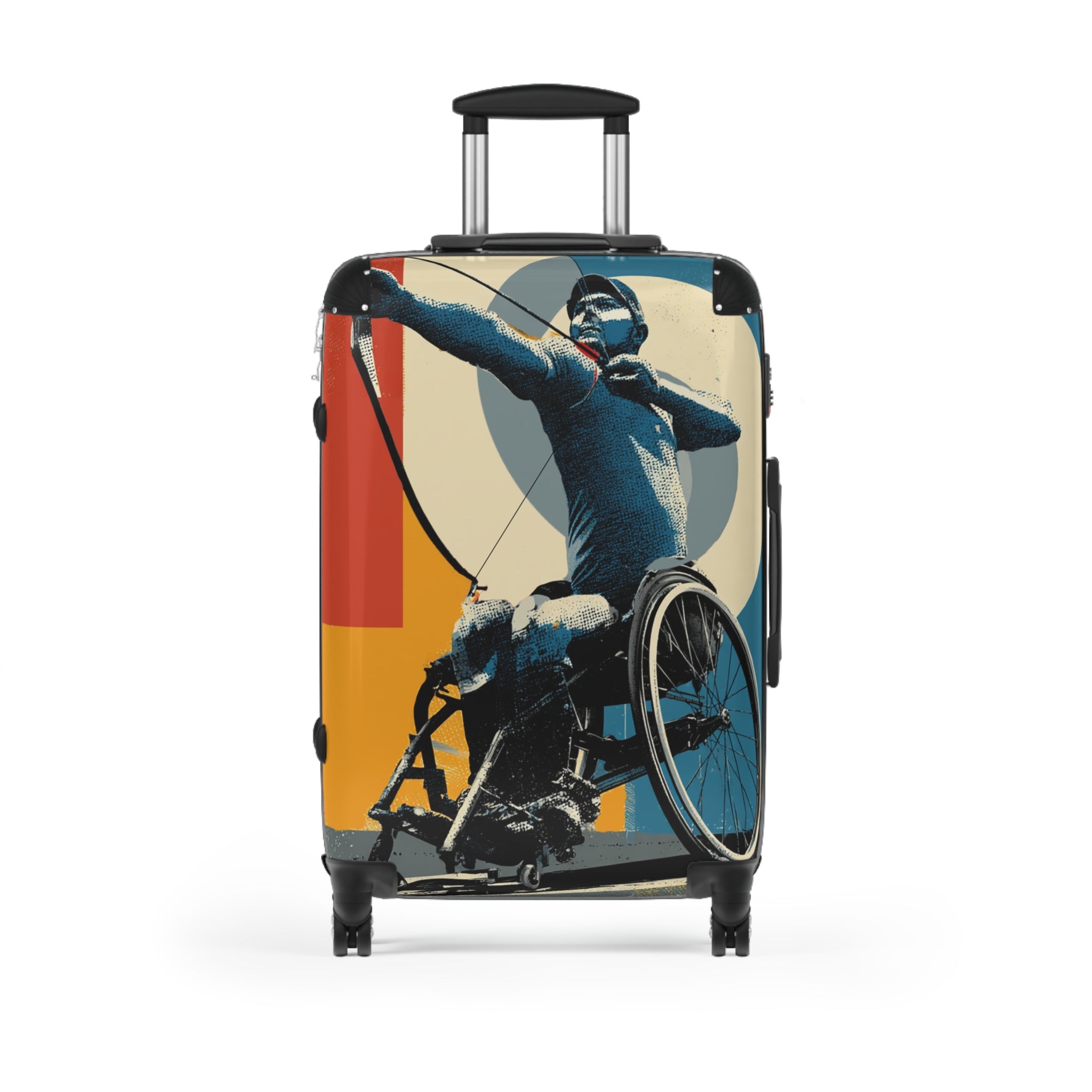 Wheelchair Archery Athlete Suitcase - Travel Gear for Adaptive Sports, Unique Luggage, Inspirational Gift, Mobility Travel, Adventure Bag