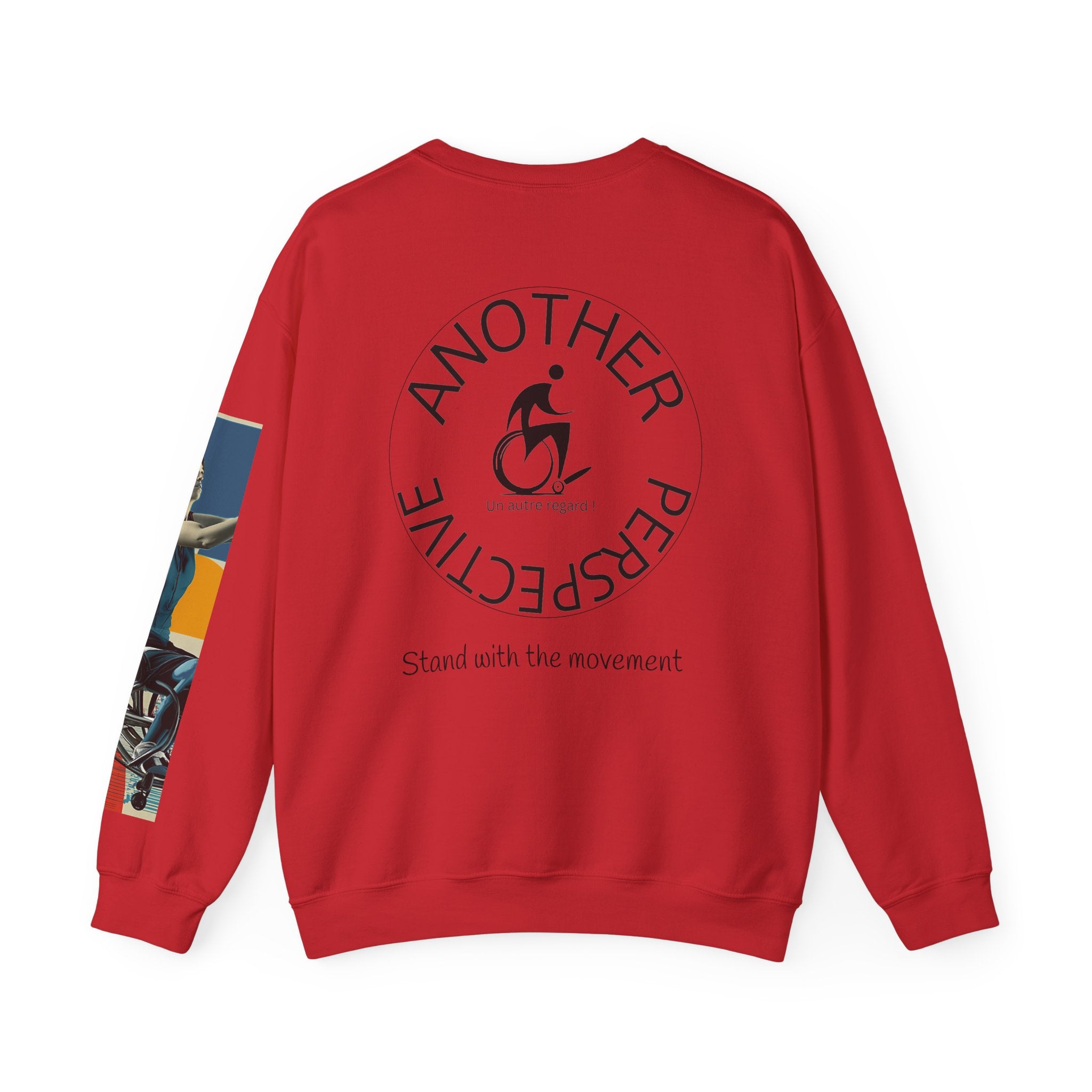 Inclusive WheelChair Basket Sports Themed Sweatshirt for Empowerment, Unisex Heavy Blend Crewneck, Inspirational Gift for Activists