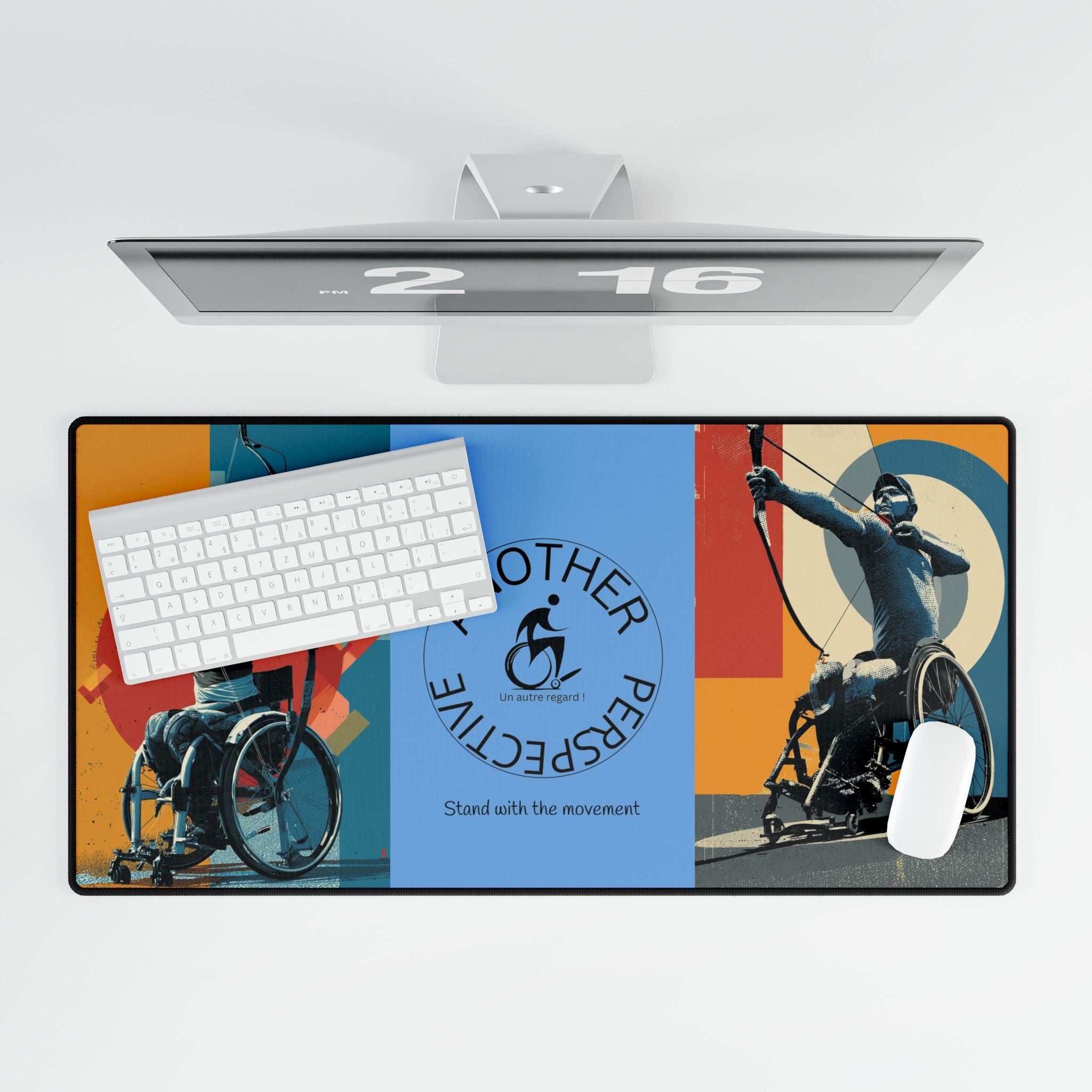Adaptive Archery Wheelchair Athléte Sports Desk Mat - Another Perspective | Motivational Workspace Décor, Office Gift, Inspirational Desk Pad, Home Office Decor, [...]