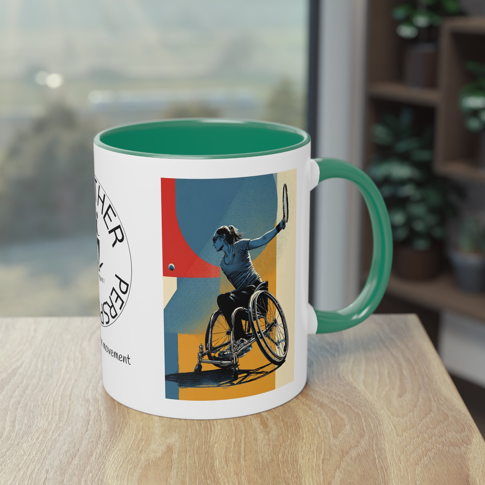 Dynamic Two-Tone Coffee Mug Tennis, Race-inspired Drinkware, Ideal Gift for Athletes, Motivational Morning Caffeine Boost, Sports Lover Cup