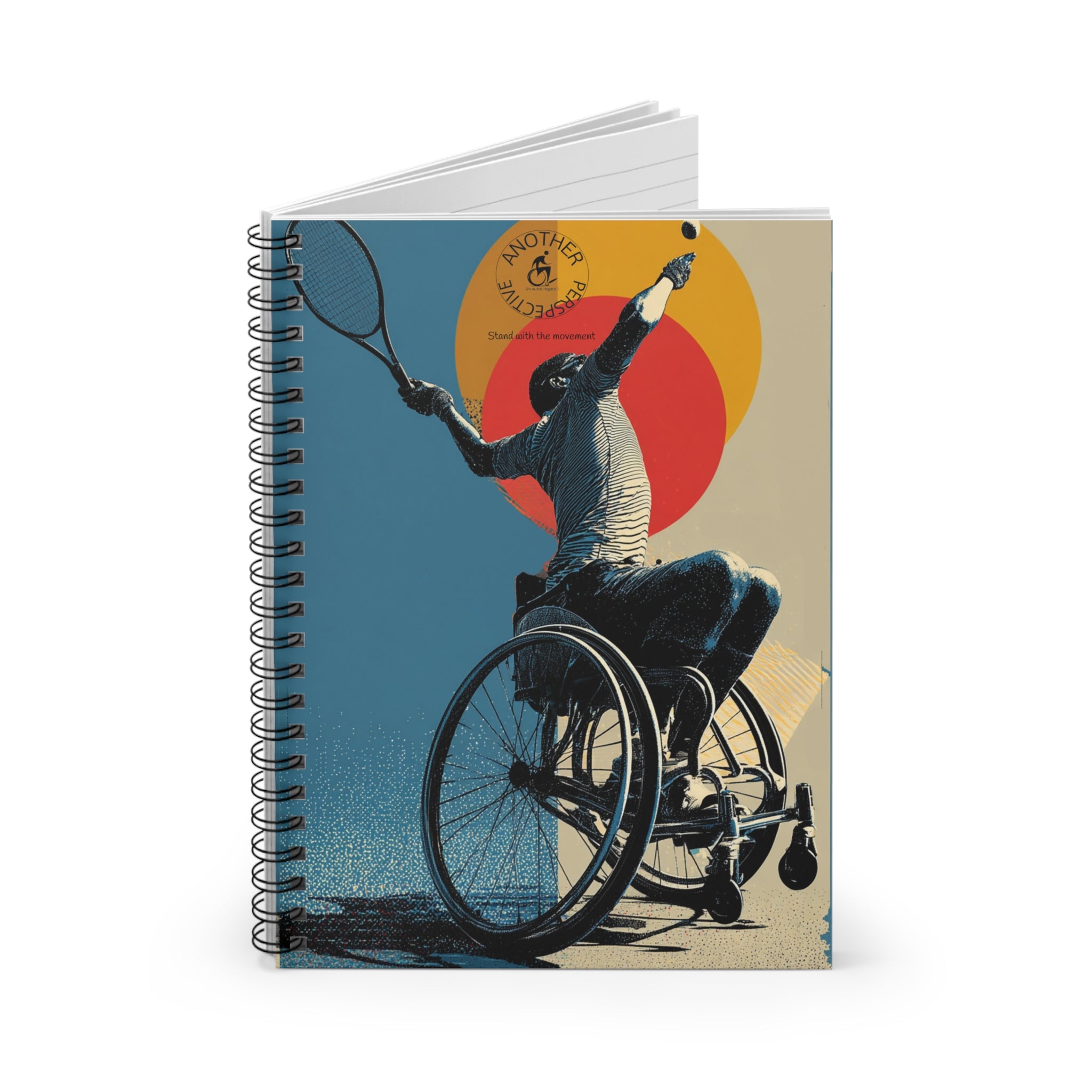 Inspirational Spiral Notebook Tennis- Empowering Artwork, Ideal for Goal-Setting, Journaling, Gifts for Athletes, Rehab Tools, Women's Empowerment