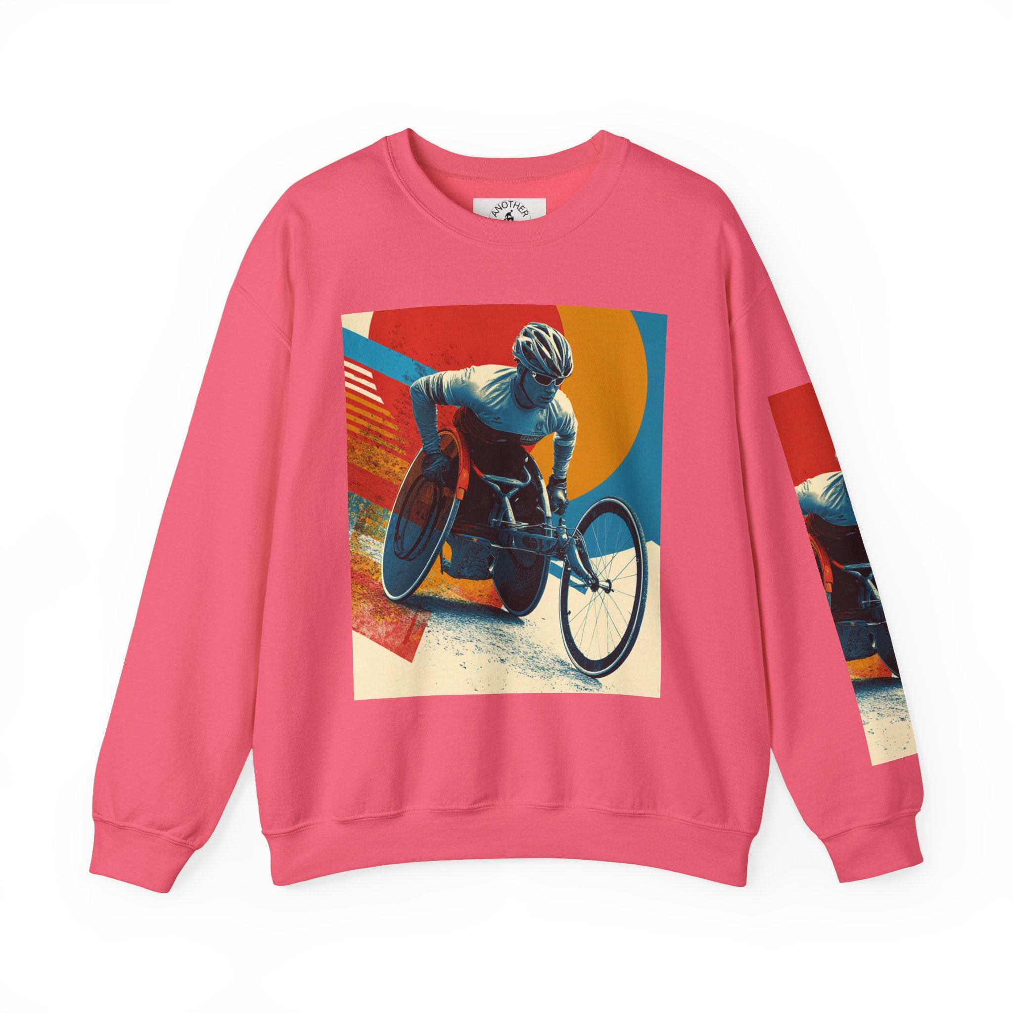 Inclusive WheelChair Course Sports Themed Sweatshirt for Empowerment, Unisex Heavy Blend Crewneck, Inspirational Gift for Activists