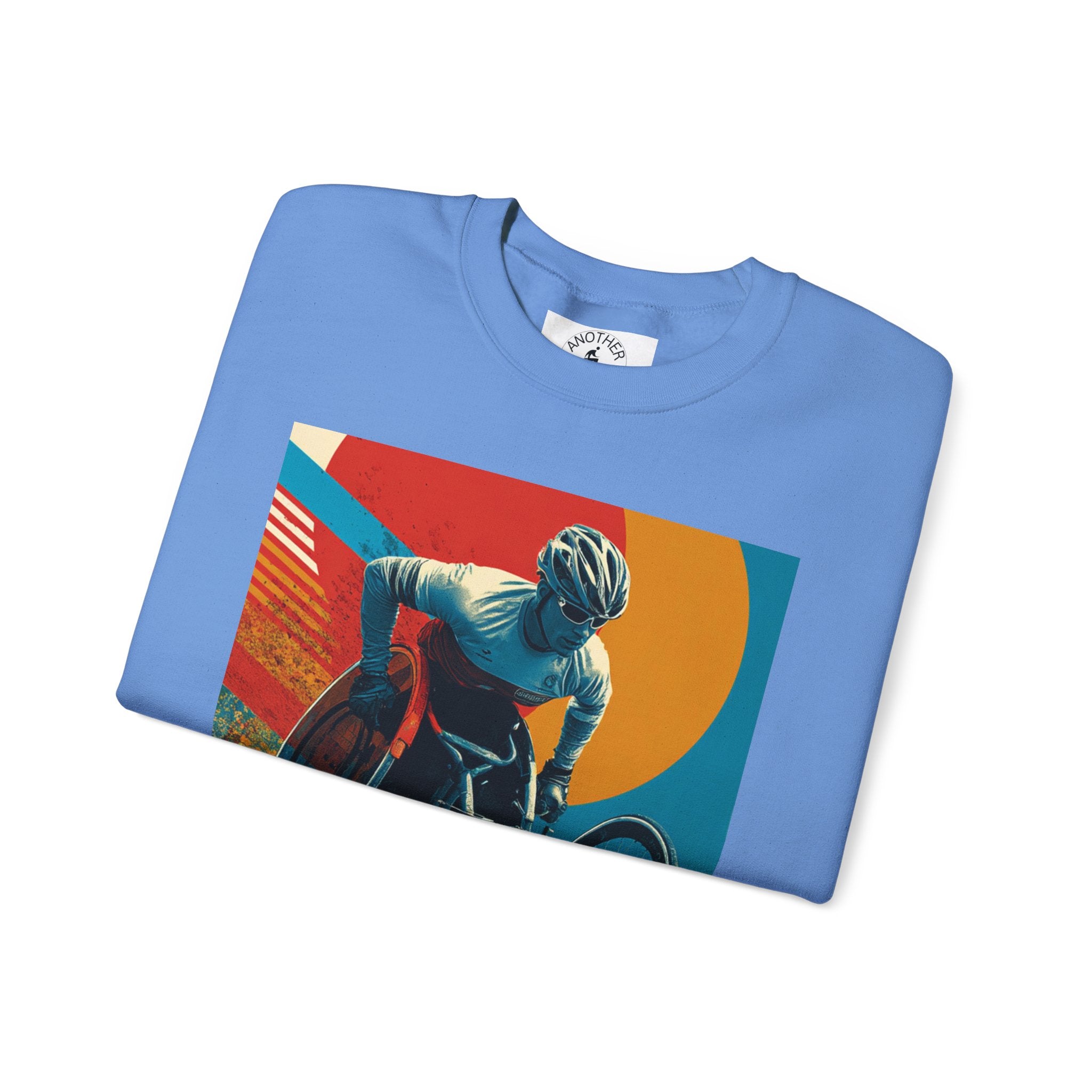 Inclusive WheelChair Course Sports Themed Sweatshirt for Empowerment, Unisex Heavy Blend Crewneck, Inspirational Gift for Activists