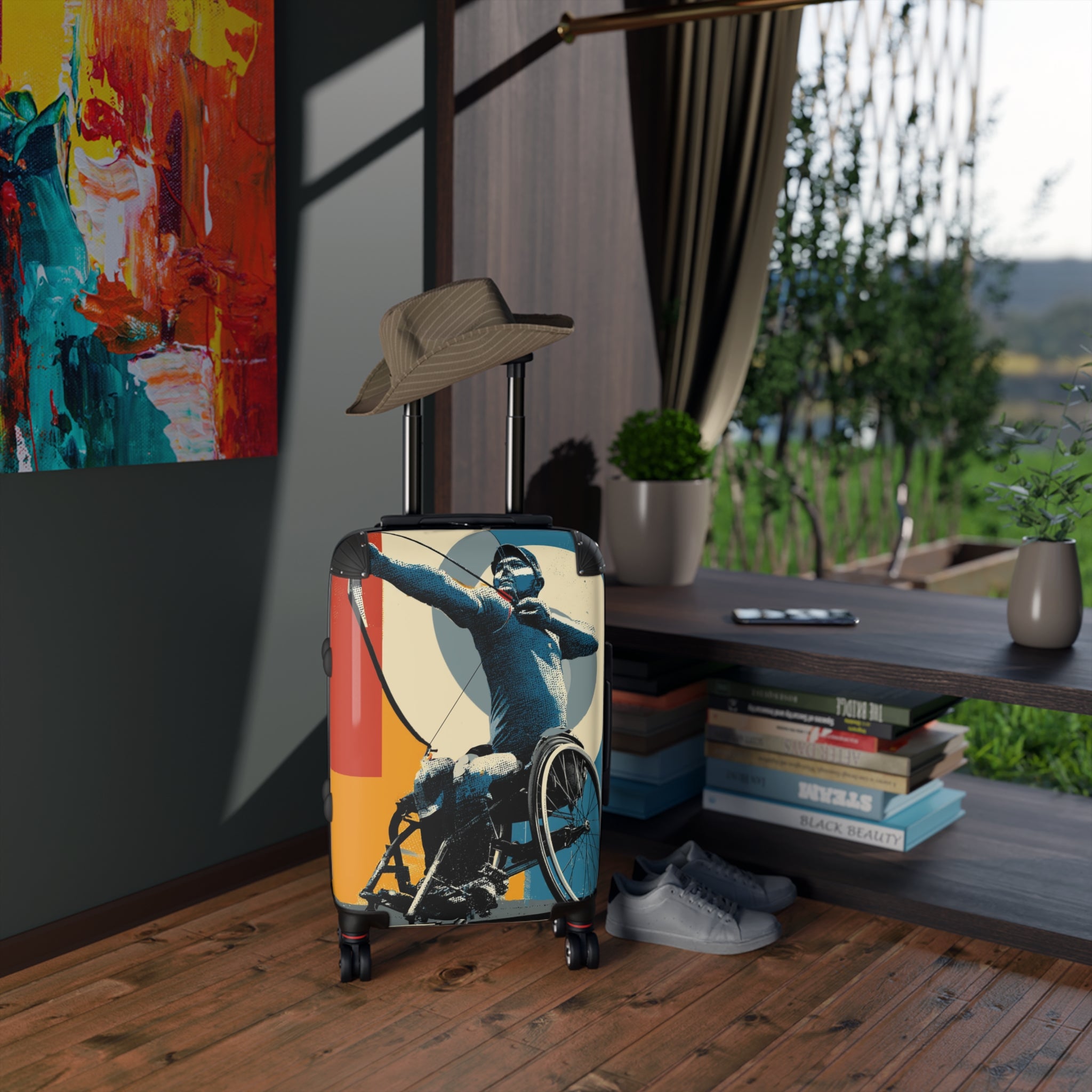 Wheelchair Archery Athlete Suitcase - Travel Gear for Adaptive Sports, Unique Luggage, Inspirational Gift, Mobility Travel, Adventure Bag