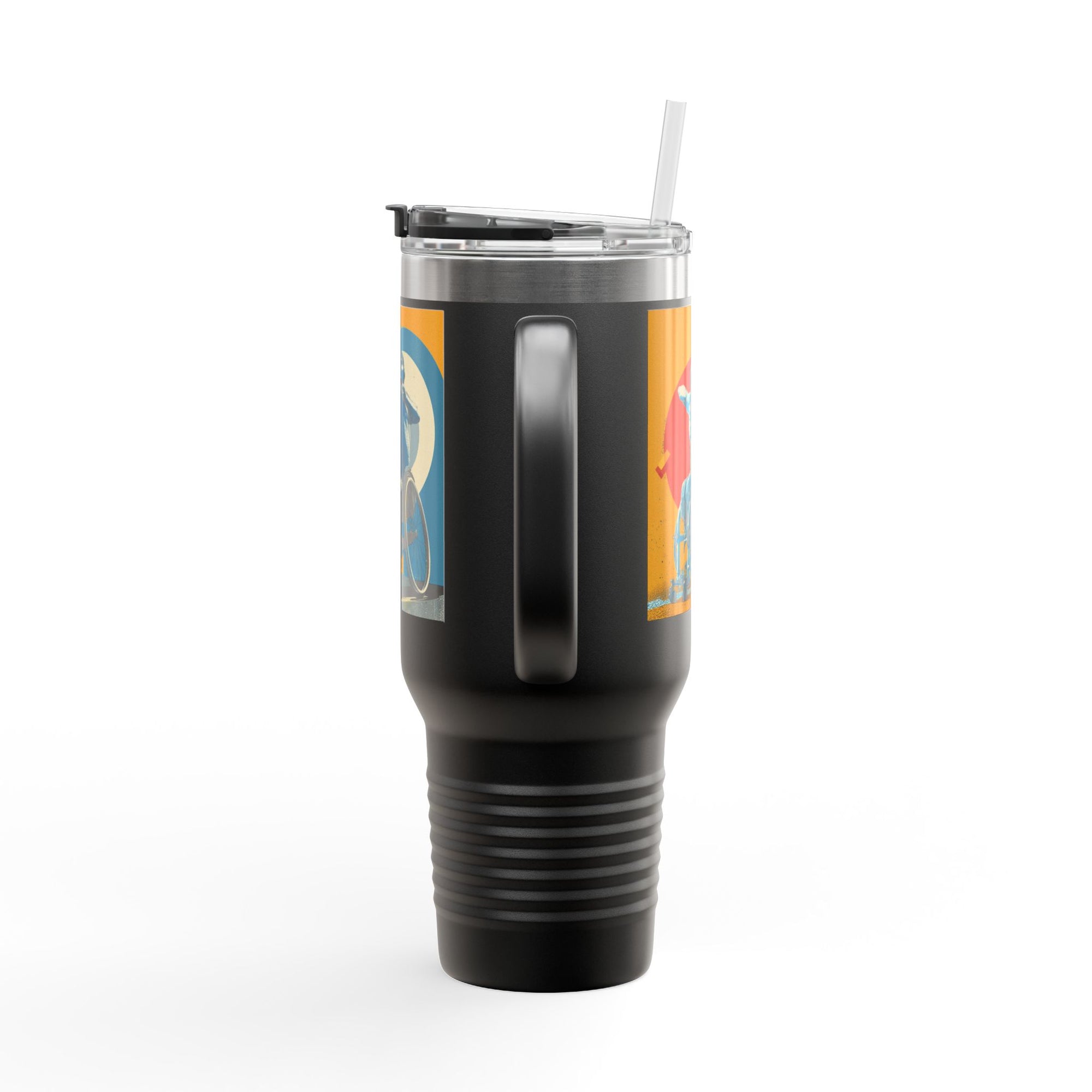 Vibrant Insulated Travel Mug for On-the-Go Coffee Lovers, Motivational Mug, Daily Hydration, Sports Enthusiast Gift