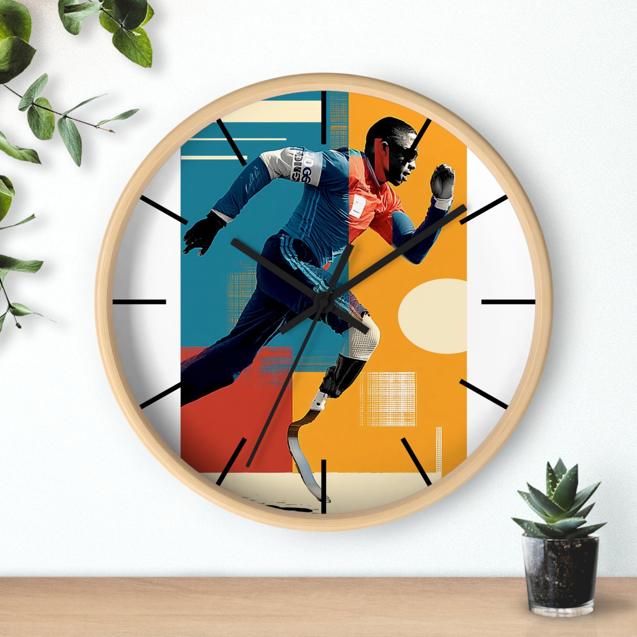 Motivational Sports Course Wall Clock, Inspirational Decor for Athletes, Fitness Gift, Perfect for Home Gym, Competition, or Office