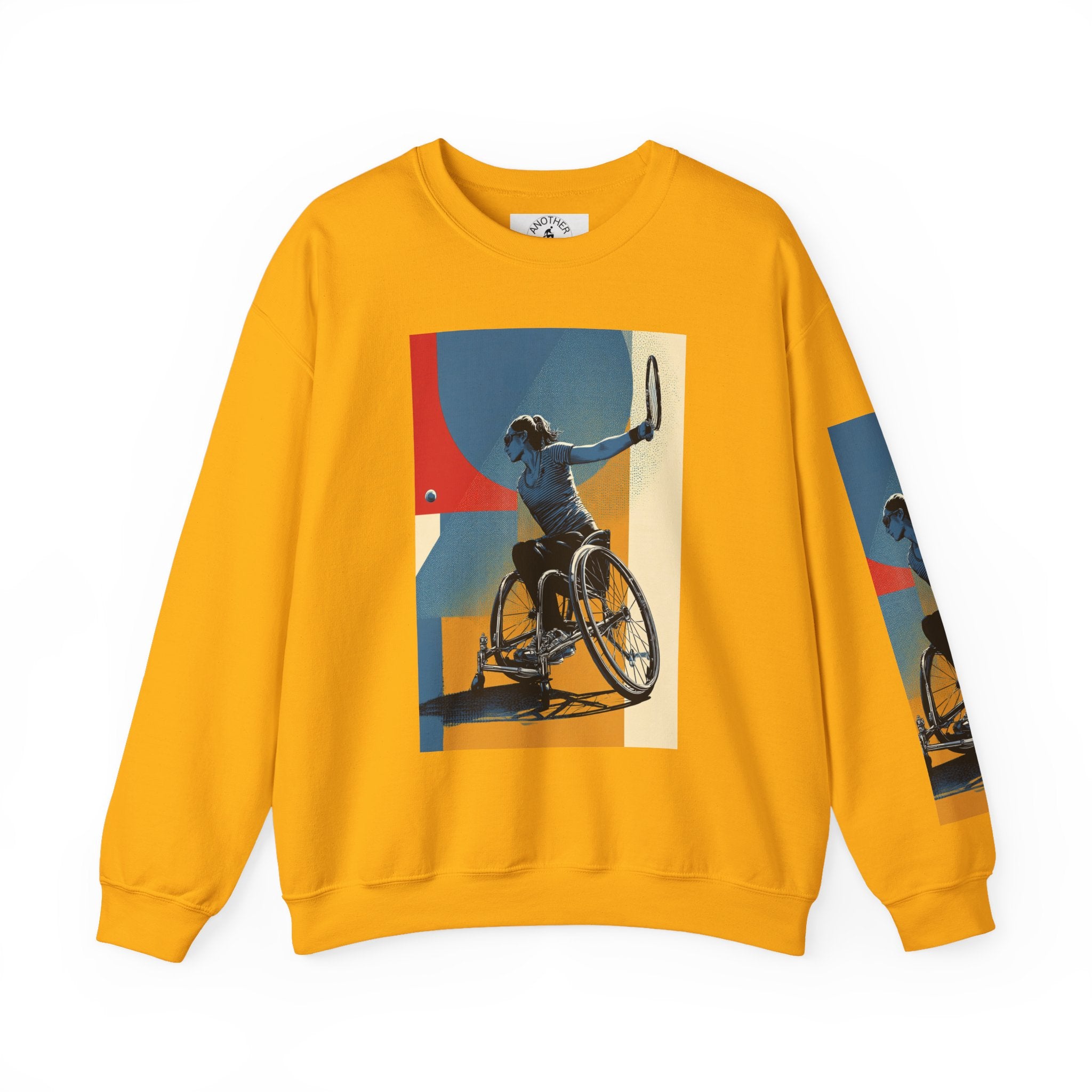 Inclusive WheelChair Course Sports Themed Sweatshirt for Empowerment, Unisex Heavy Blend Crewneck, Inspirational Gift for Activists