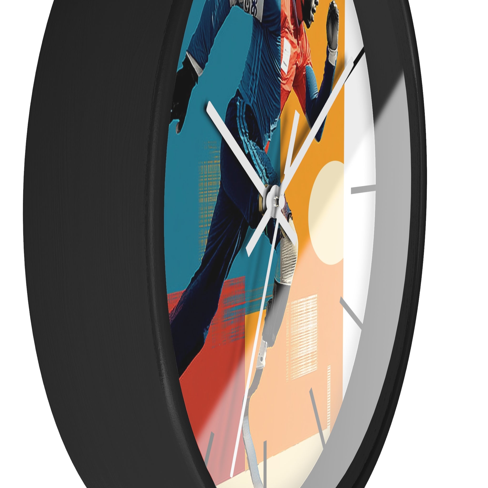 Motivational Sports Course Wall Clock, Inspirational Decor for Athletes, Fitness Gift, Perfect for Home Gym, Competition, or Office