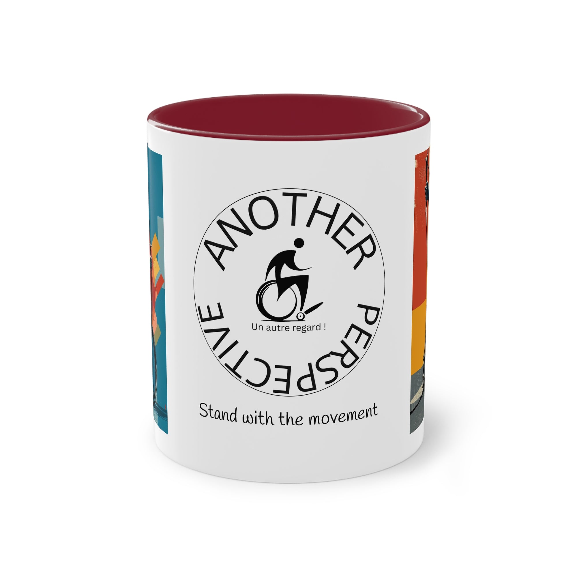 Dynamic Two-Tone Coffee Mug Archery,  Ideal Gift for Athletes, Motivational Morning Caffeine Boost, Sports Lover Cup